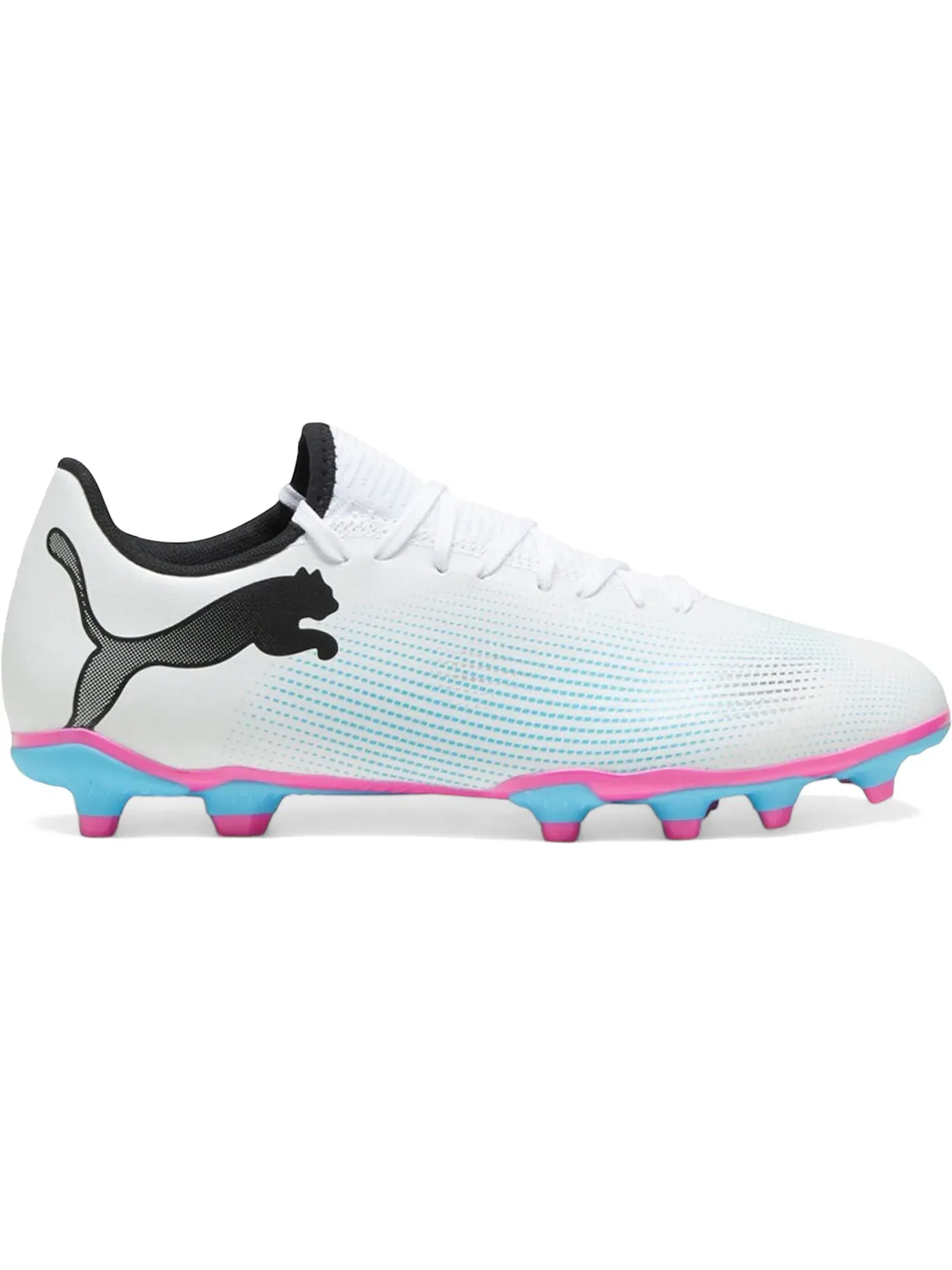 Мужские бутсы с высоким захватом Puma Future 7 Play FG/AG — изображение 1 из 1, белый/черный/розовый