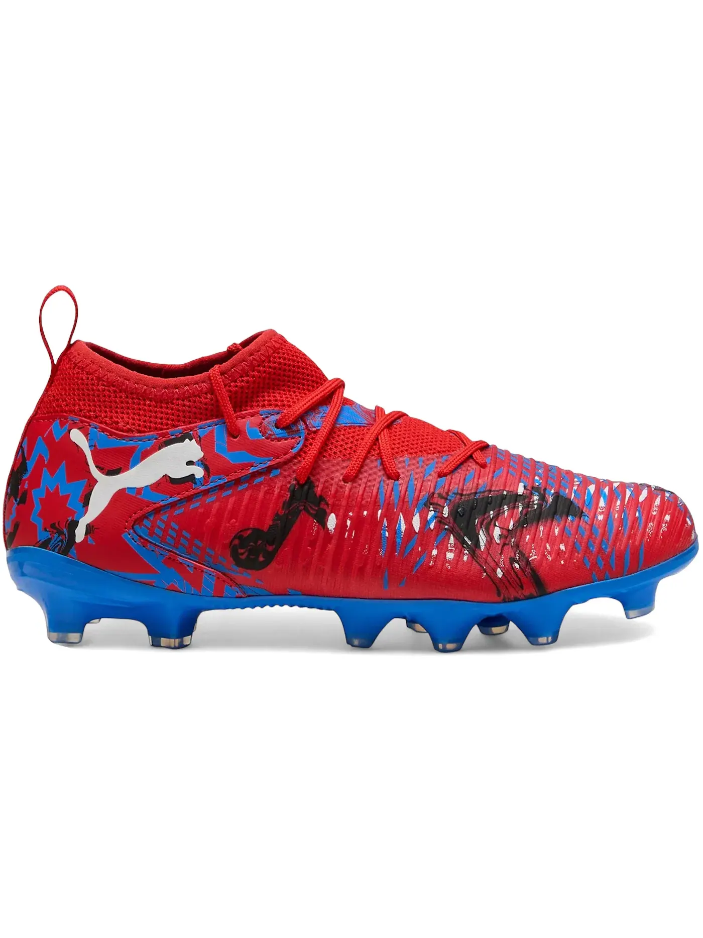 Детские бутсы с длинным рукавом Puma Future 8 Match FG/AG Puma Puma Red/Puma Black/Ultra Blue/Pink Pixel — изображение 1 из 1