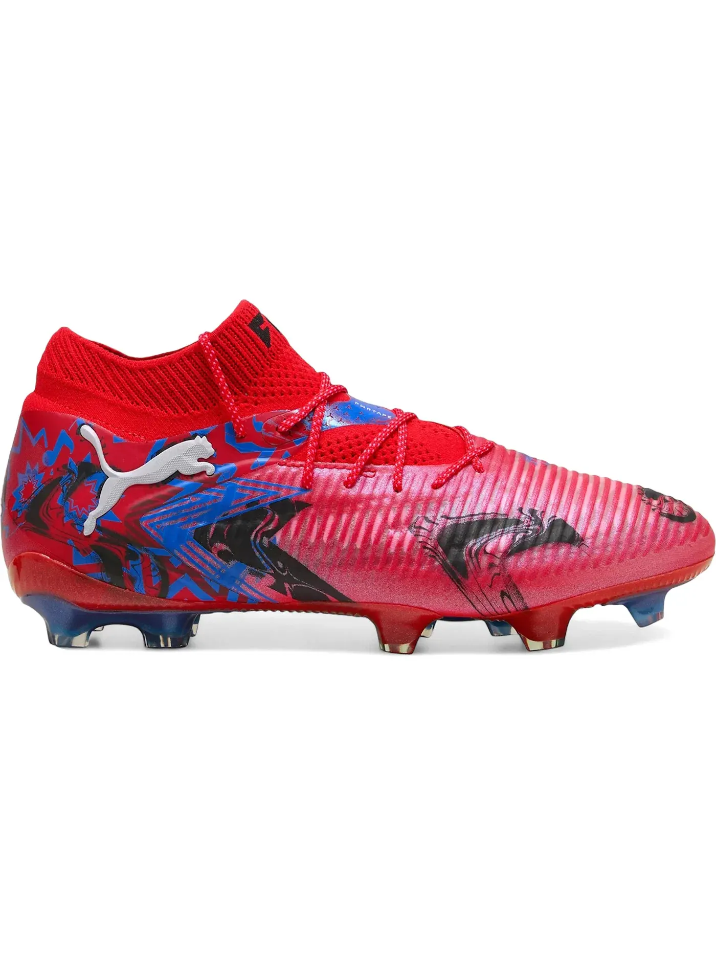 Мужские бутсы с технологией FG/AG Puma Future 8 Ultimate Puma Puma Red/Puma Black/Ultra Blue/Pink Pixel — изображение 1 из 1