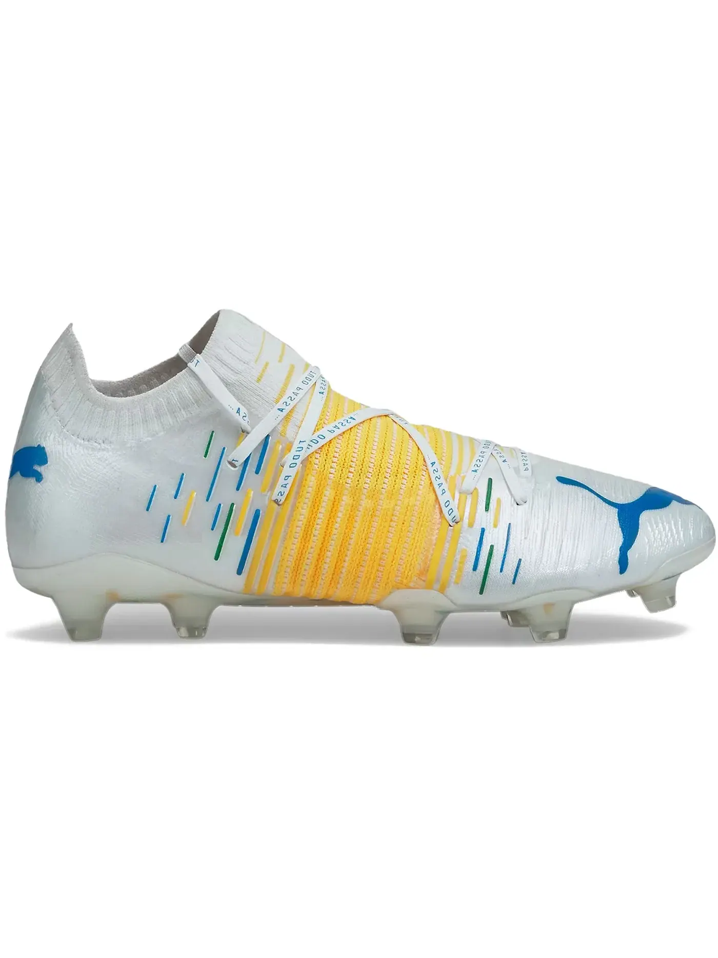 Мужские бутсы с длинным рукавом Puma Future Z 1.1 FG AG — изображение 1 из 1, желтый/синий/белый