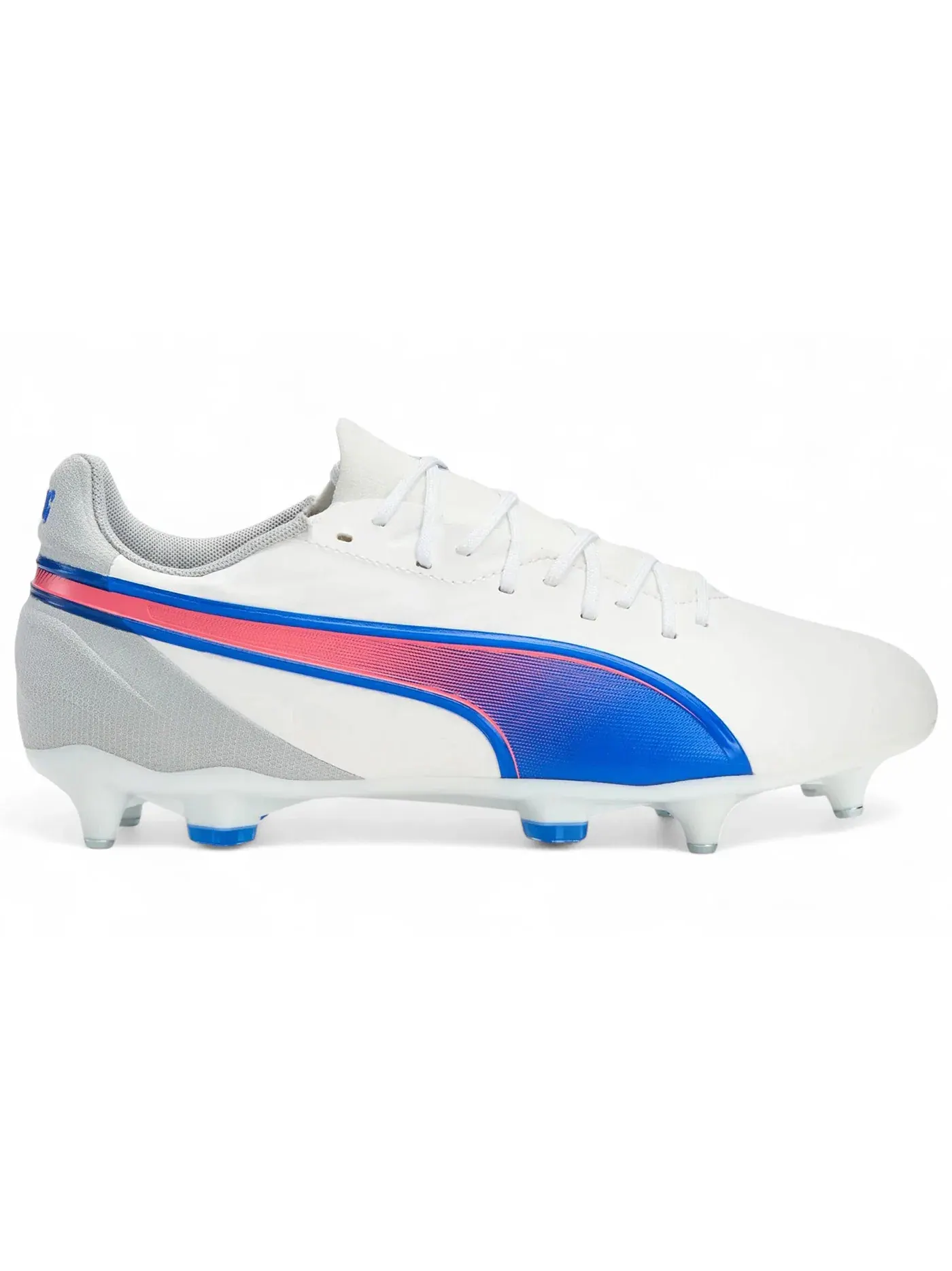 Мужские бутсы Puma King Match MxSG Puma White/Bluemazing/Flat Light Grey/Sunset Glow — изображение 1 из 1