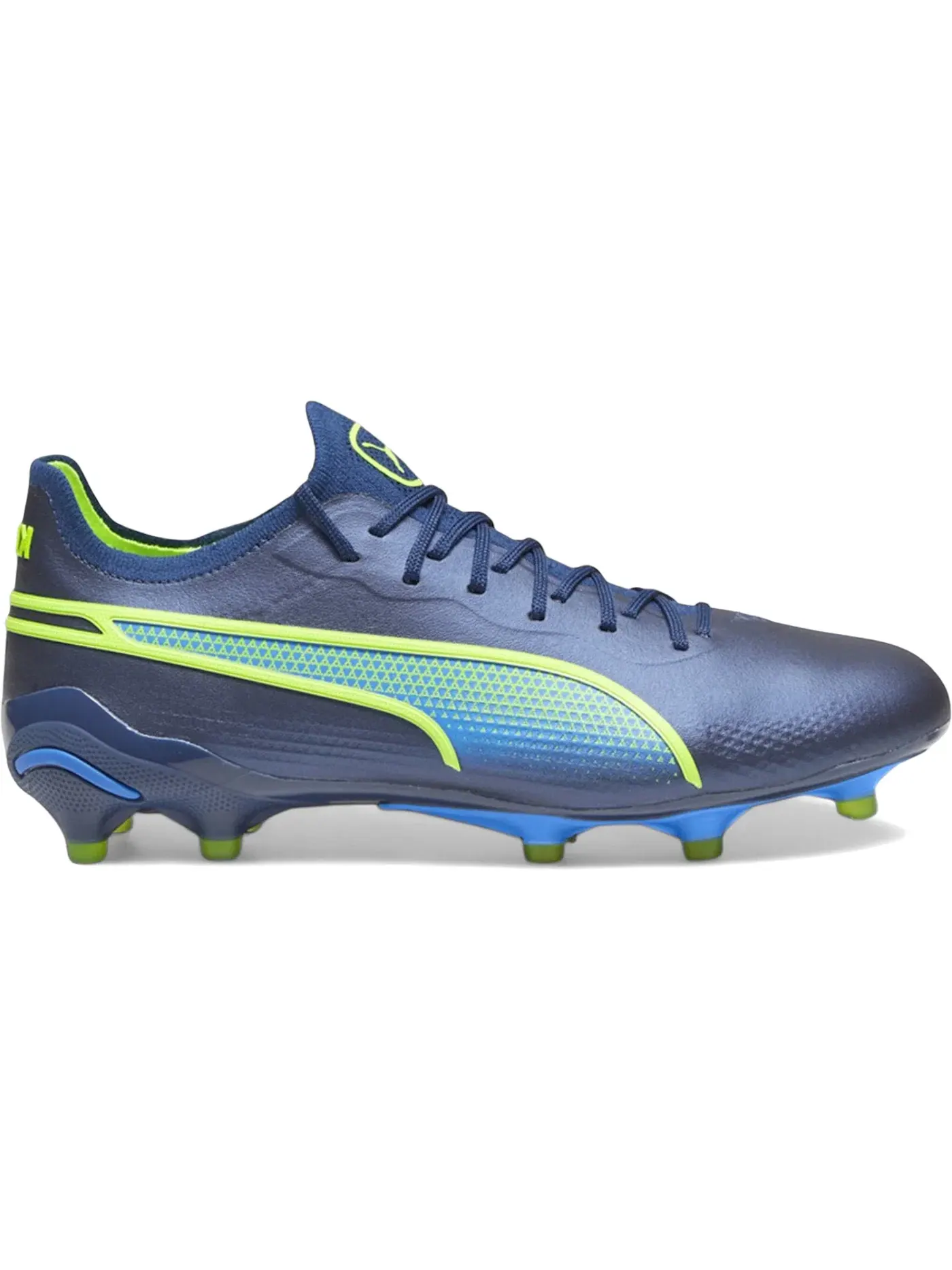 Женские бутсы с шипами Puma King Ultimate FG/AG — изображение 1 из 1, синий/белый/зеленый