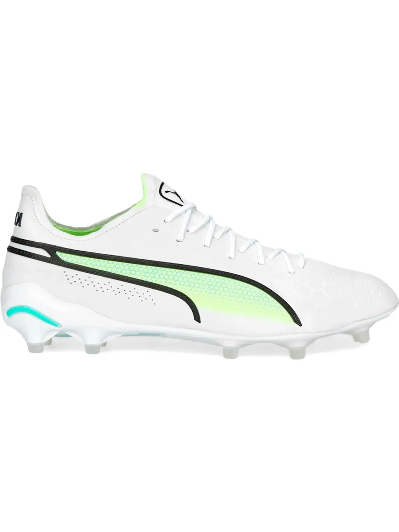 Мужские бутсы с длинным рукавом Puma King Ultimate FG/AG Puma — изображение 1 из 1, белый/черный/желтый