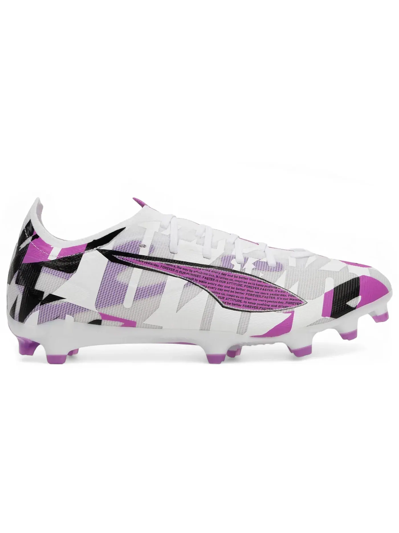 Мужские бутсы FG/AG Puma Ultra 5 Match Forever Puma White/Pure Magenta/Feather Gray/Puma Black — изображение 1 из 1