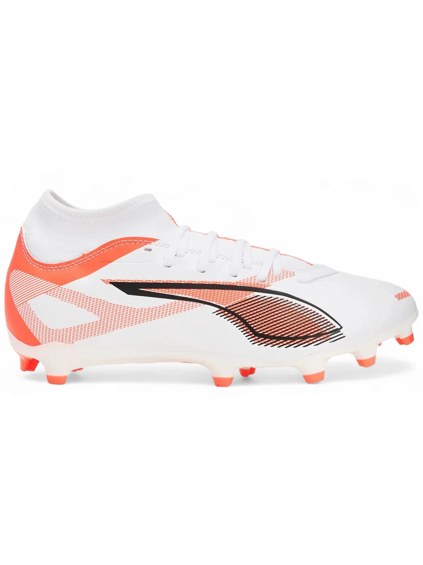 Мужские бутсы с шипами Puma Ultra 5 Play+ FG/AG Puma White/Puma Black/Glowing Red — изображение 1 из 1