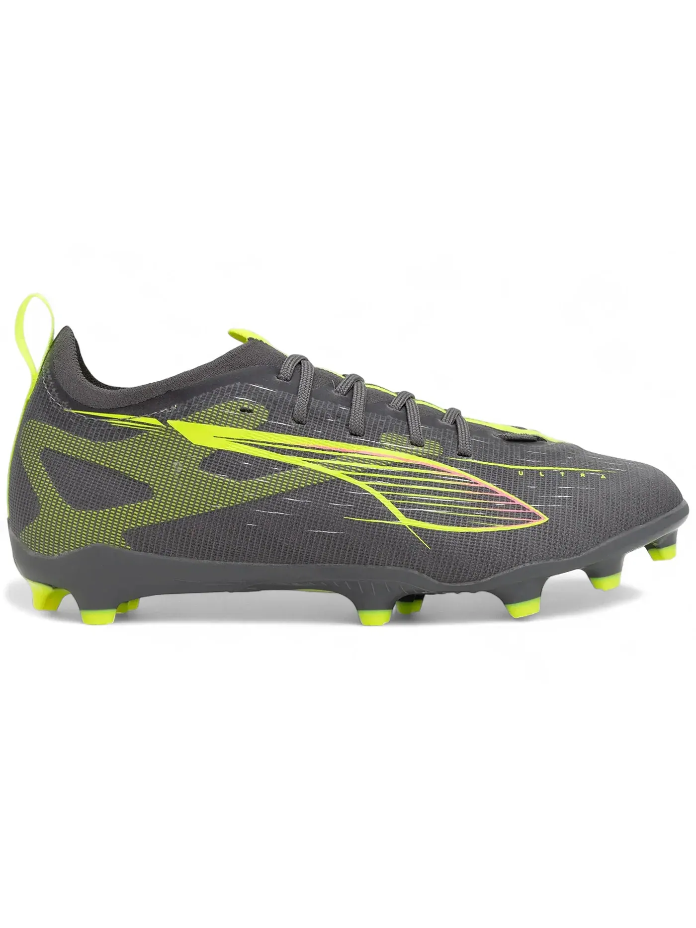 Детские бутсы Puma Ultra 5 Pro FG/AG Jr — изображение 1 из 1, серебристый желтый