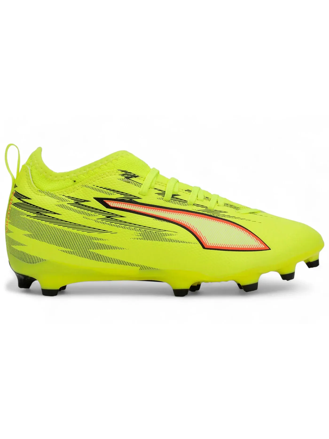 Детские бутсы для шипастых/искусственных полей Puma Ultra 6 Match FG/AG Jr — изображение 1 из 1, желтый/черный/красный