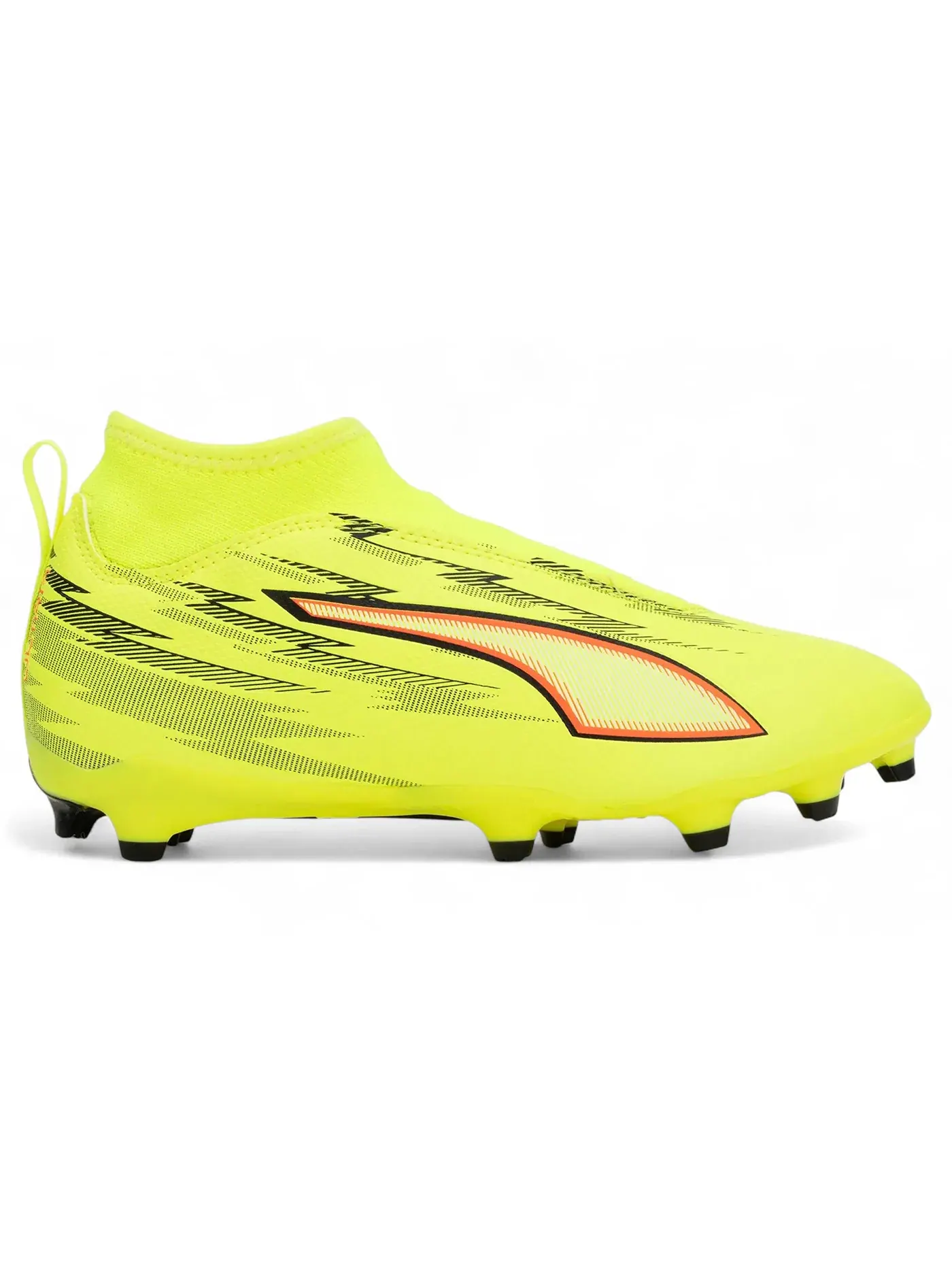 Детские бутсы с низким верхом Puma Ultra 6 Match+ LL FG/AG Jr — изображение 1 из 1, желтый черный красный