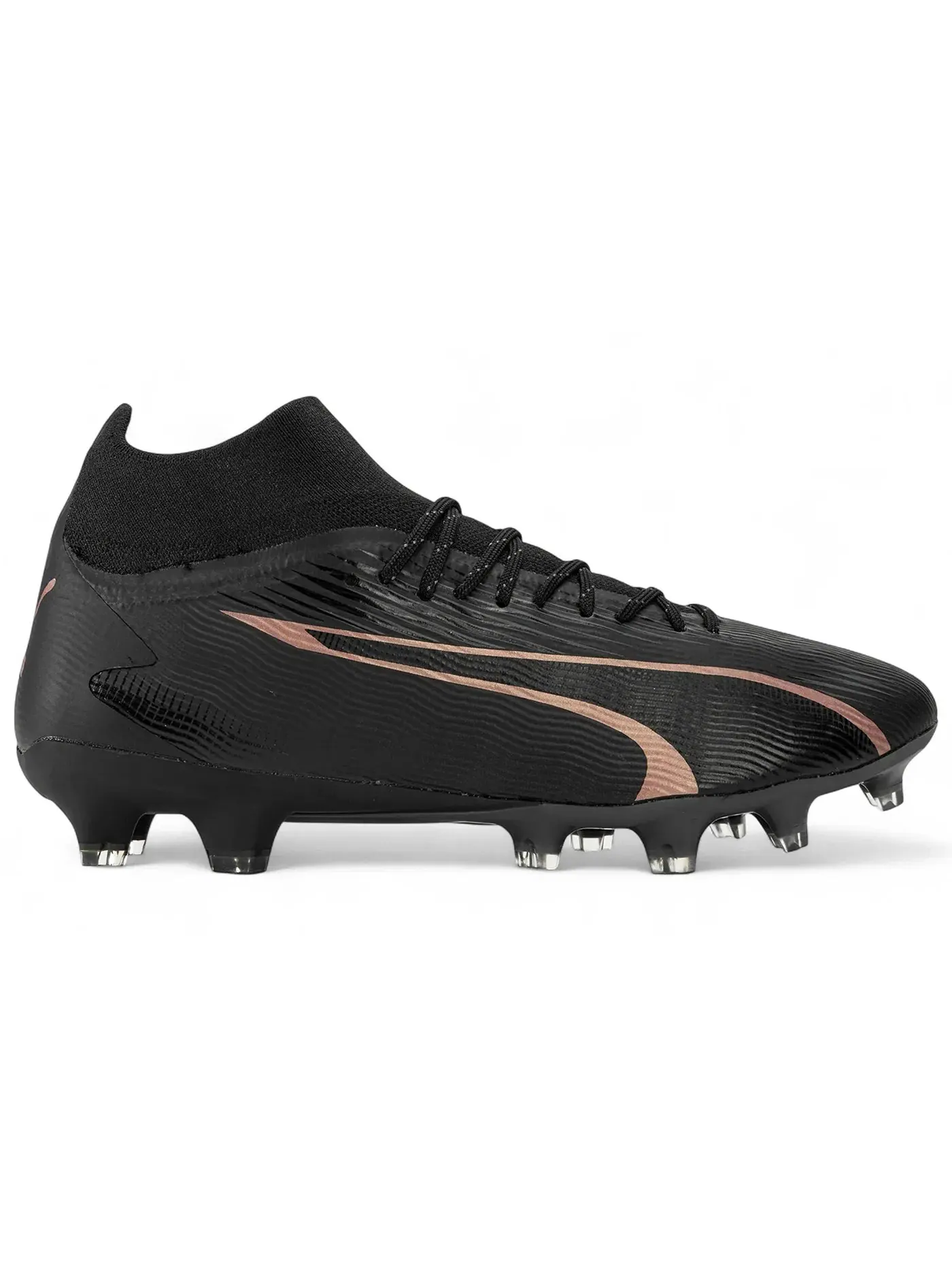 Мужские бутсы с высоким кроем Puma Ultra Pro FG/AG Puma Black/Copper Rose — изображение 1 из 1