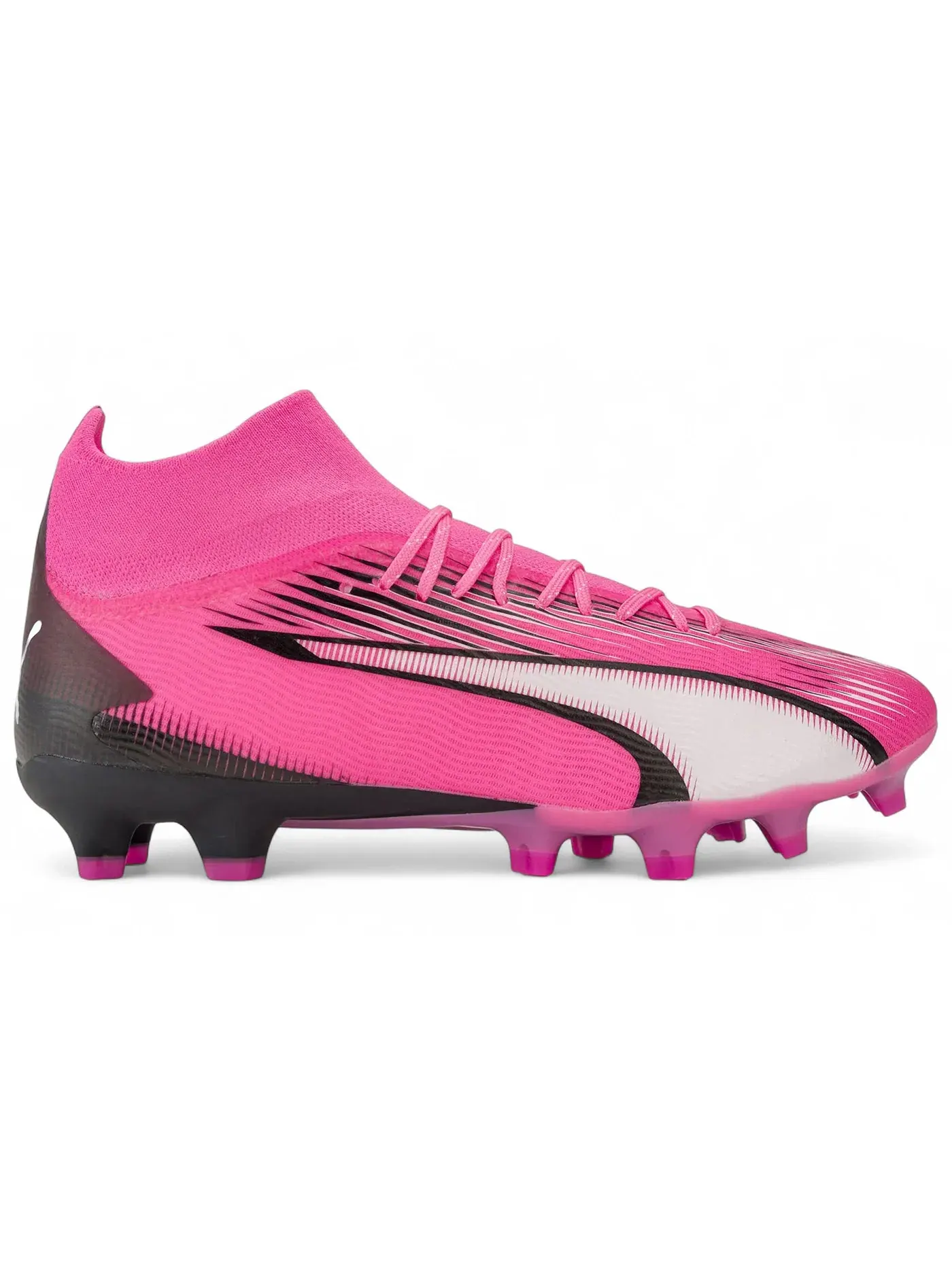 Мужские бутсы с шипами Puma Ultra Pro FG/AG — изображение 1 из 1, розовый белый черный