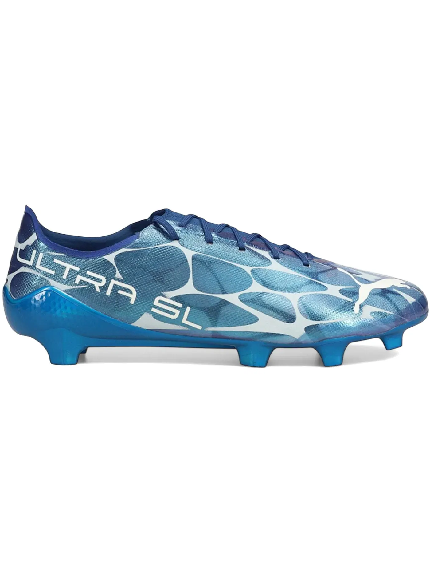 Мужские бутсы с принтом Puma Ultra SL Glow FG Puma — изображение 1 из 1, белый//синий