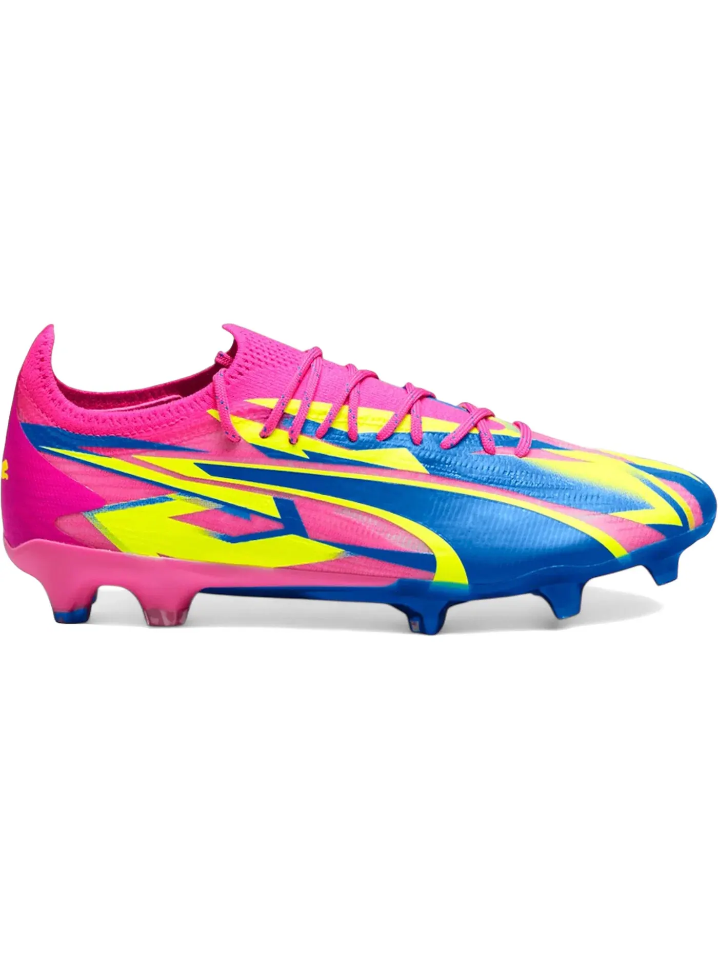 Мужские бутсы для футбола с шипами Puma Ultra Ultimate FG/AG Puma — изображение 1 из 1, розовый/синий/желтый