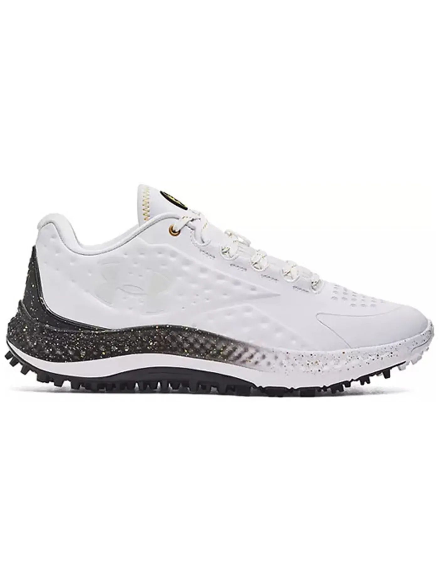 Мужские бутсы Under Armour Curry 1 Golf — изображение 1 из 1, белый/черный