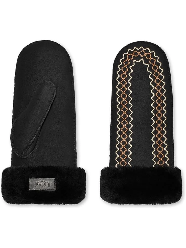 Перчатки UGG Atherson Embroidered Mitten — изображение 1 из 1, черный