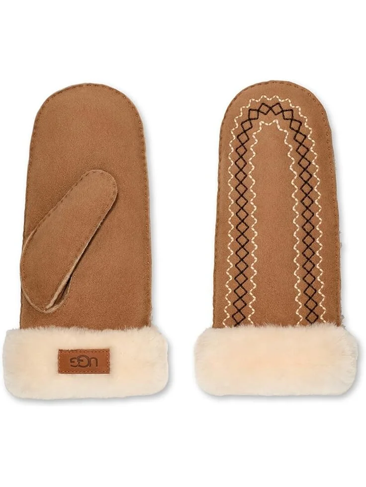 Перчатки UGG Atherson Embroidered Mitten — изображение 1 из 1, орех