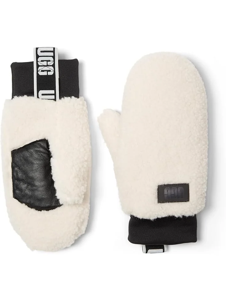 Женские перчатки UGG Uggfluff Mitten With Logo Tape — изображение 1 из 1, серый