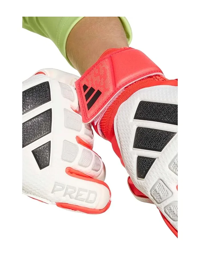 Вратарские перчатки Predator Match Fingersave Adidas — изображение 2 из 2, белый/красный/черный