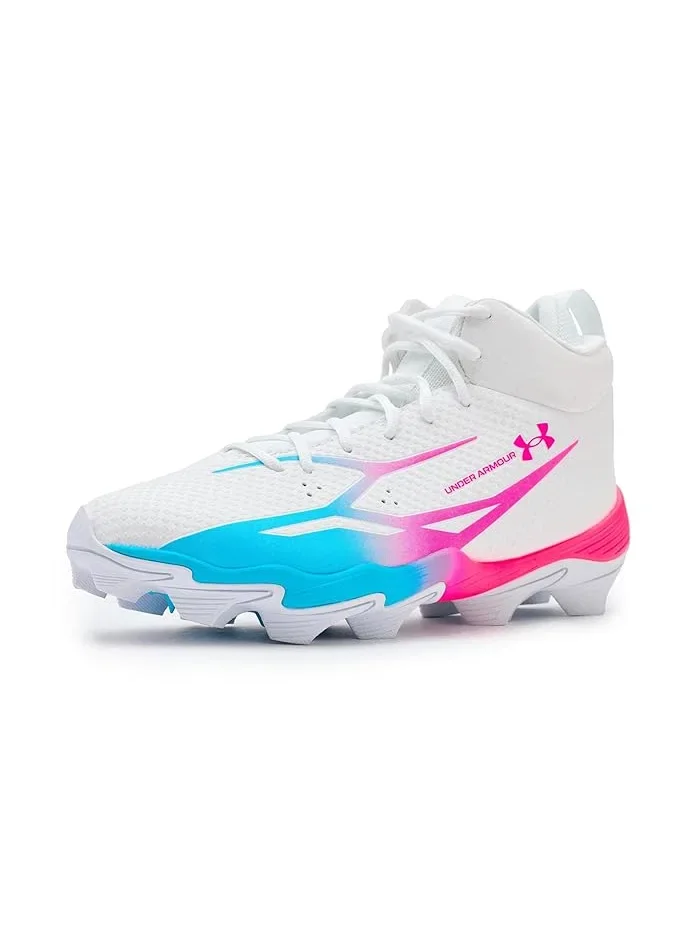 Кроссовки для футбола Spotlight Hammer Under Armour — изображение 1 из 4, белый/синий/розовый