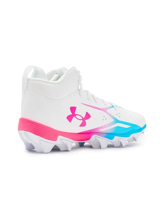 Кроссовки для футбола Spotlight Hammer Under Armour — изображение 3 из 4, белый/синий/розовый