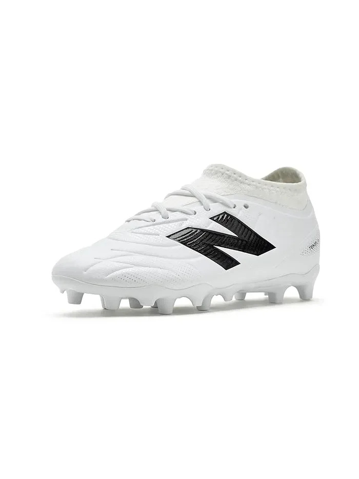 Бутсы футбольные Tekela Team Low FG V5 New Balance Kids — изображение 1 из 4, белый/черный/серебристый
