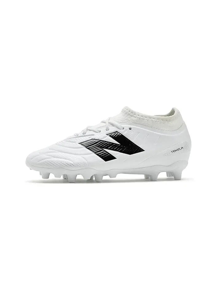 Бутсы футбольные Tekela Team Low FG V5 New Balance Kids — изображение 4 из 4, белый/черный/серебристый