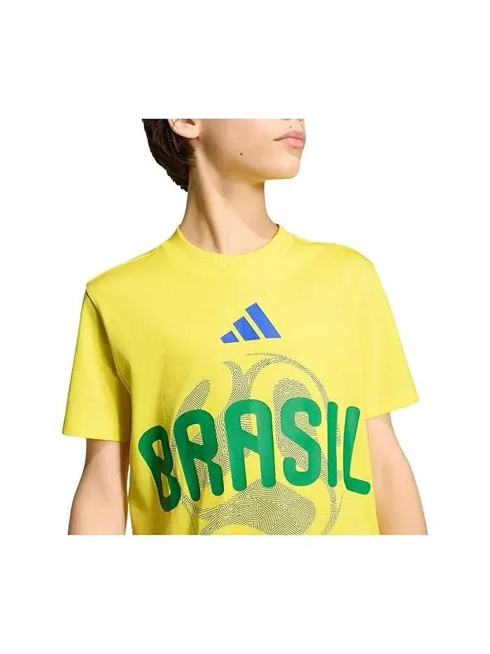 Футболка с принтом Бразилии FIFA World Cup 26 Adidas Kids — 4