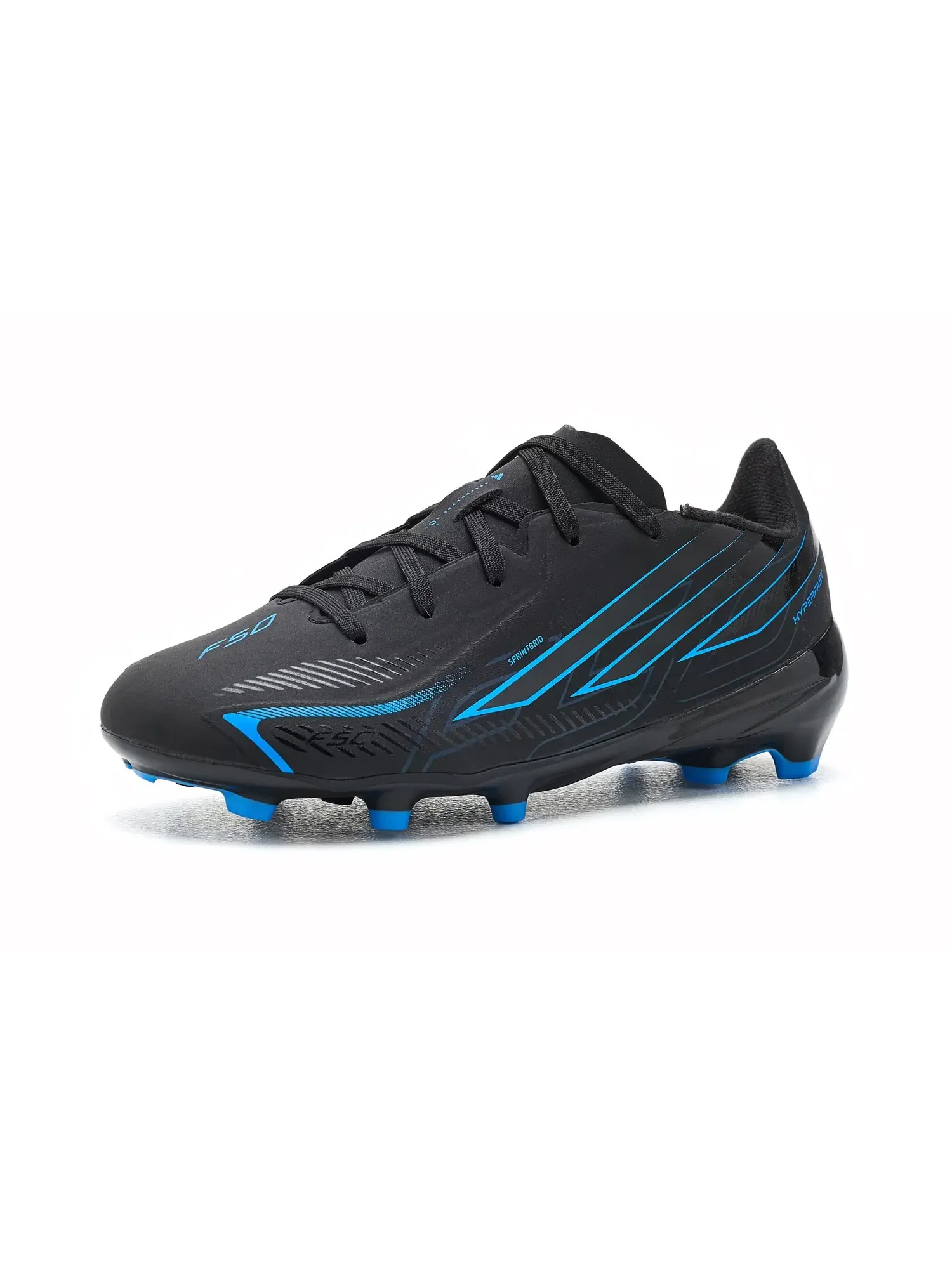 Бутсы F50 Hyperfast League Firm Ground (для маленьких и больших детей) Adidas Kids — синий