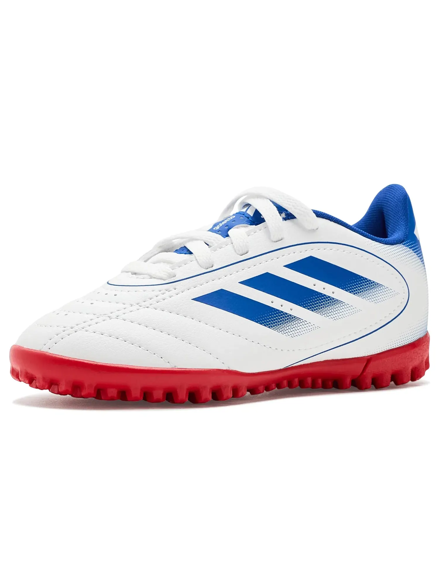 Бутсы Goletto Ix Turf Football (для маленьких и больших детей) Adidas Kids — изображение 1 из 4, белый/синий
