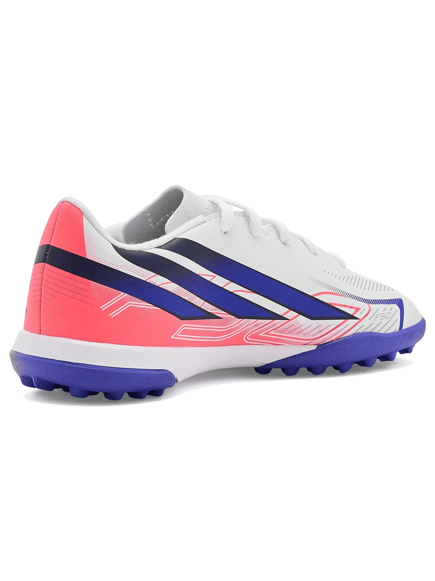 Бутсы F50 Hyperfast Club Turf (для маленьких и больших детей) Adidas Kids — изображение 3 из 4, белый/фиолетовый