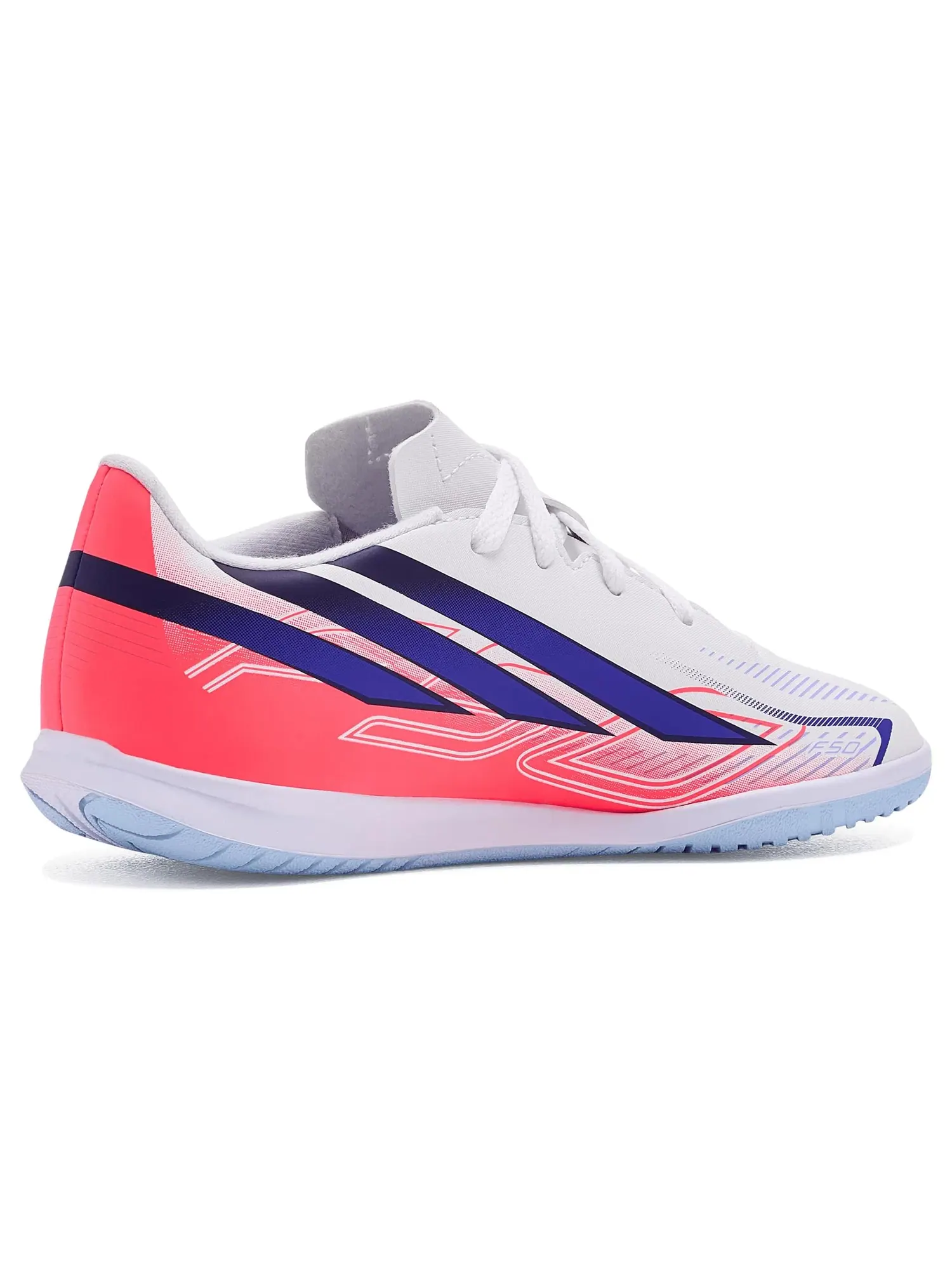 Бутсы F50 Hyperfast Club Indoor (для маленьких и больших детей) Adidas Kids — изображение 3 из 4, белый/фиолетовый