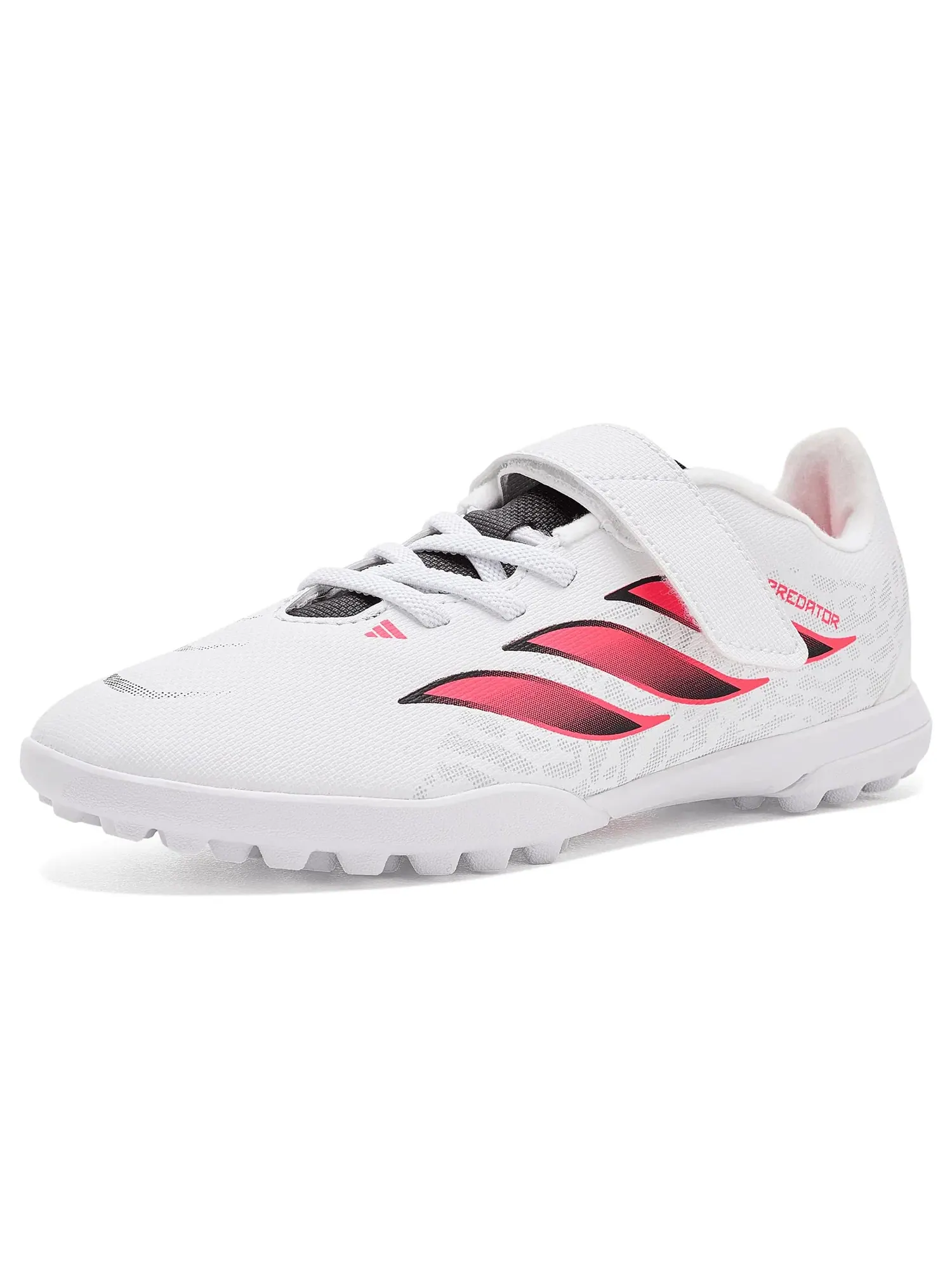 Бутсы Predator Club Hook & Loop Turf (для маленьких и больших детей) Adidas Kids — изображение 1 из 4, белый//черный