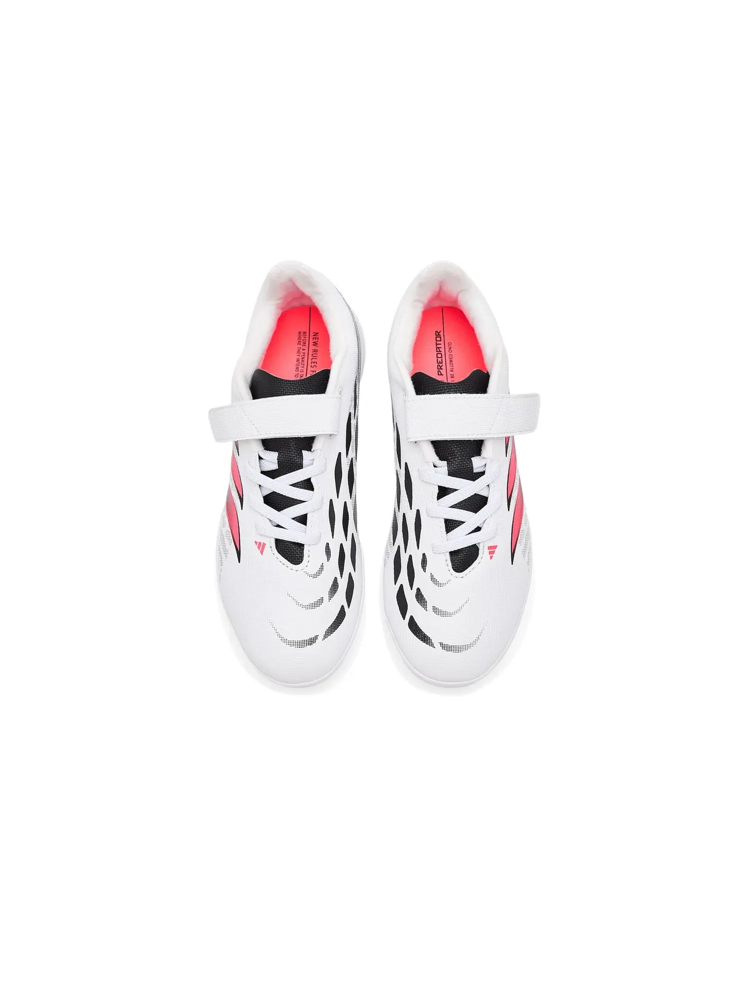 Бутсы Predator Club Hook & Loop Turf (для маленьких и больших детей) Adidas Kids — изображение 2 из 4, белый//черный