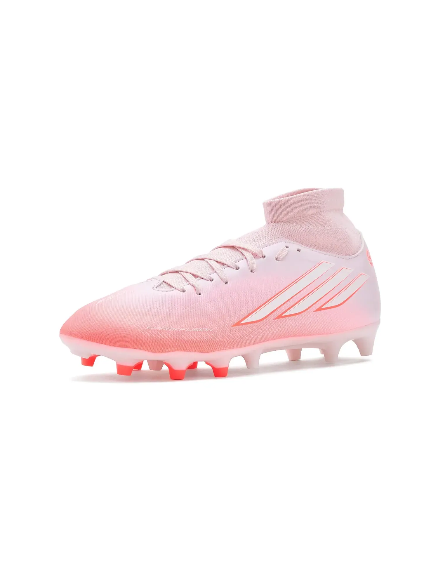 Бутсы F50 Sparkfusion Club Mid Top Firm Ground/Artificial Ground Soccer Cleats Adidas — изображение 1 из 4, белый/розовый
