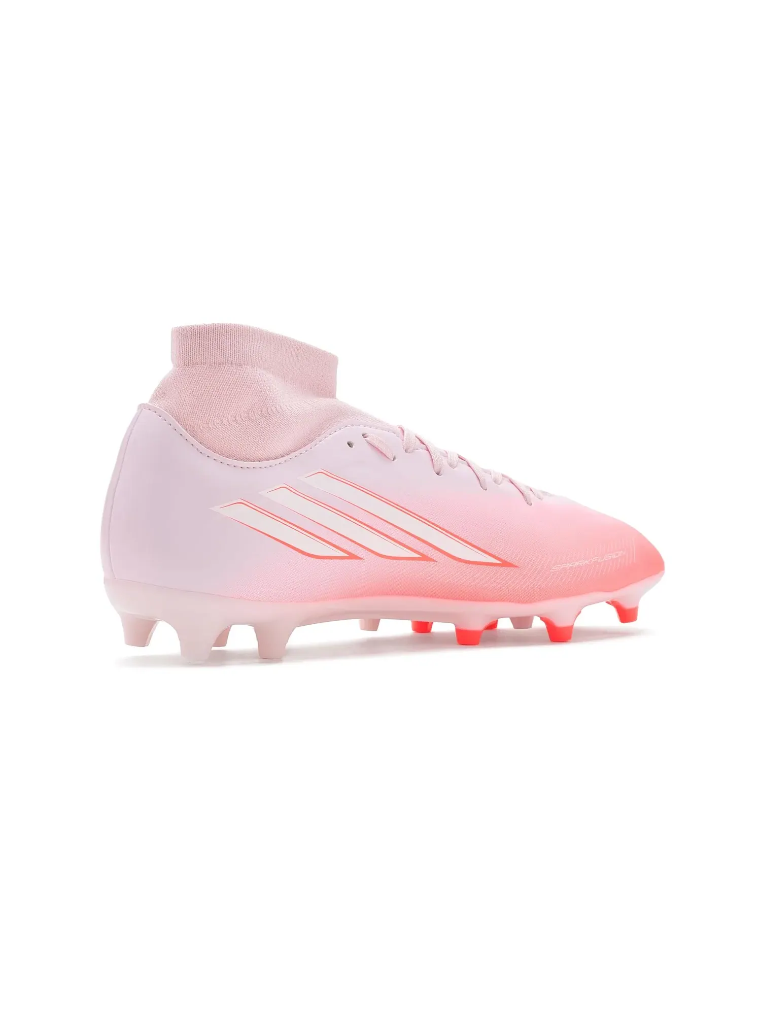 Бутсы F50 Sparkfusion Club Mid Top Firm Ground/Artificial Ground Soccer Cleats Adidas — изображение 3 из 4, белый/розовый