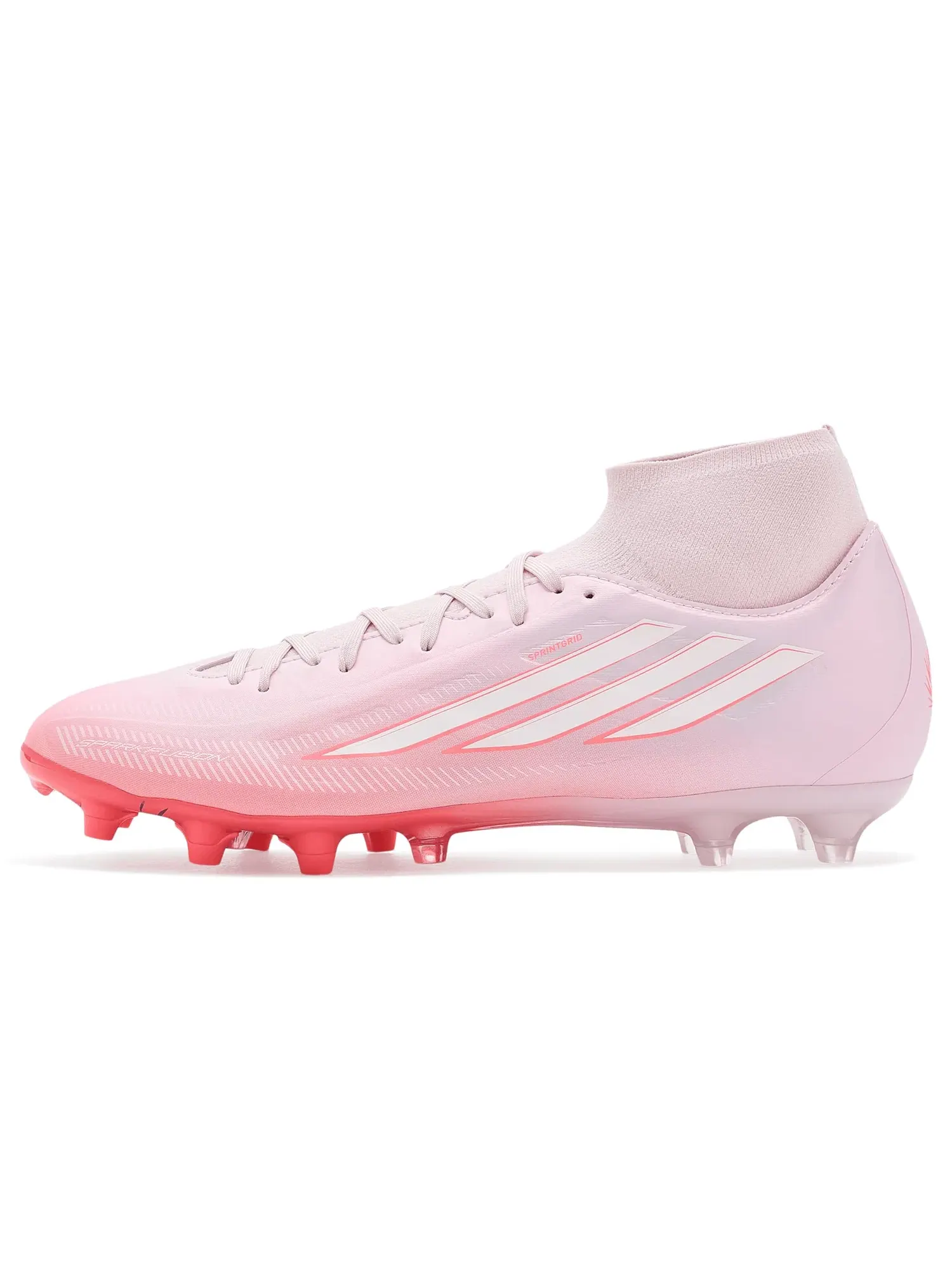 Бутсы F50 Sparkfusion League Mid Cut Firm/Artificial Ground Soccer Cleats Adidas — изображение 4 из 4, белый/розовый