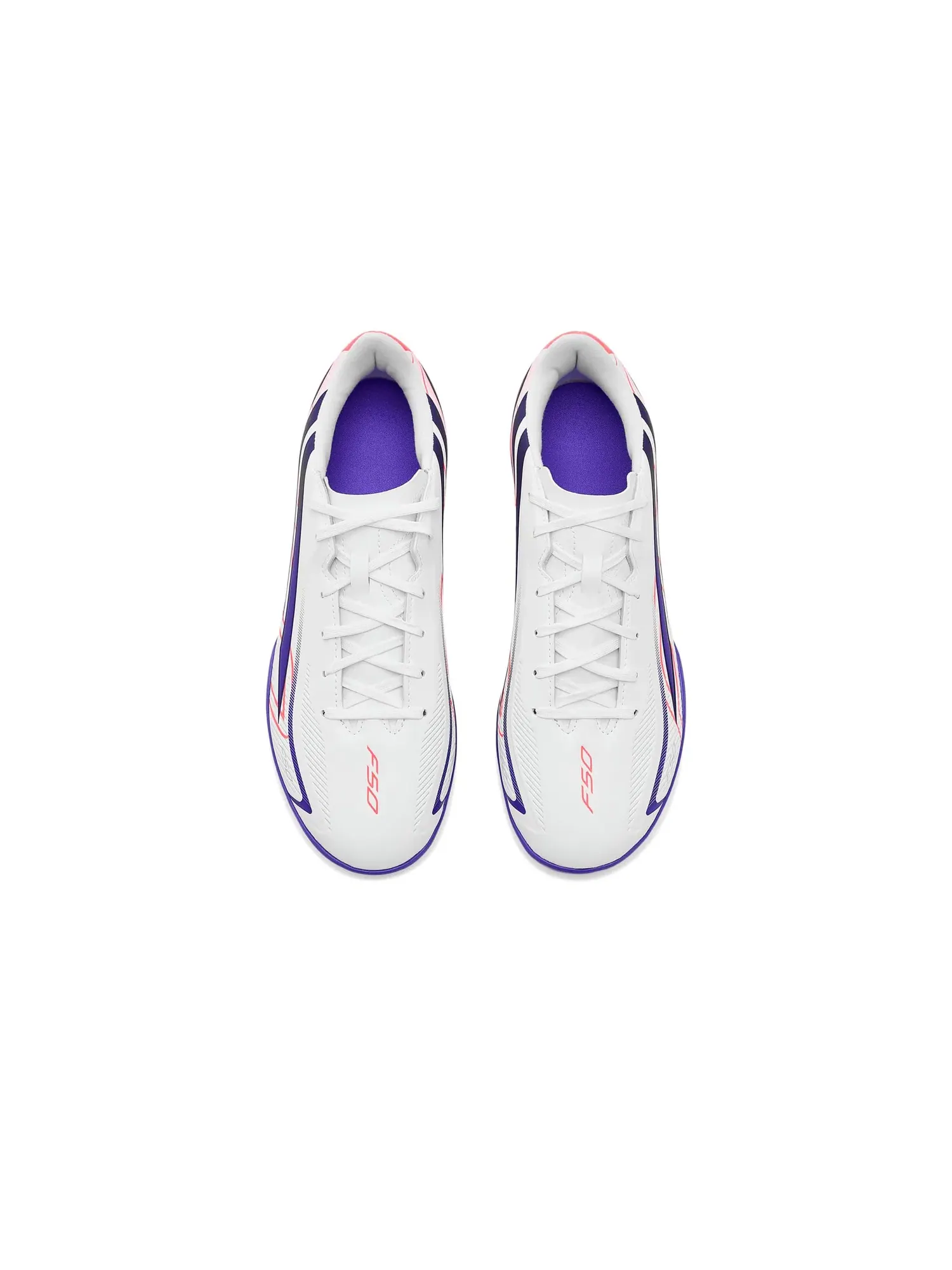 Бутсы F50 Hyperfast Club Turf Soccer Cleats Adidas — изображение 2 из 4, белый/фиолетовый