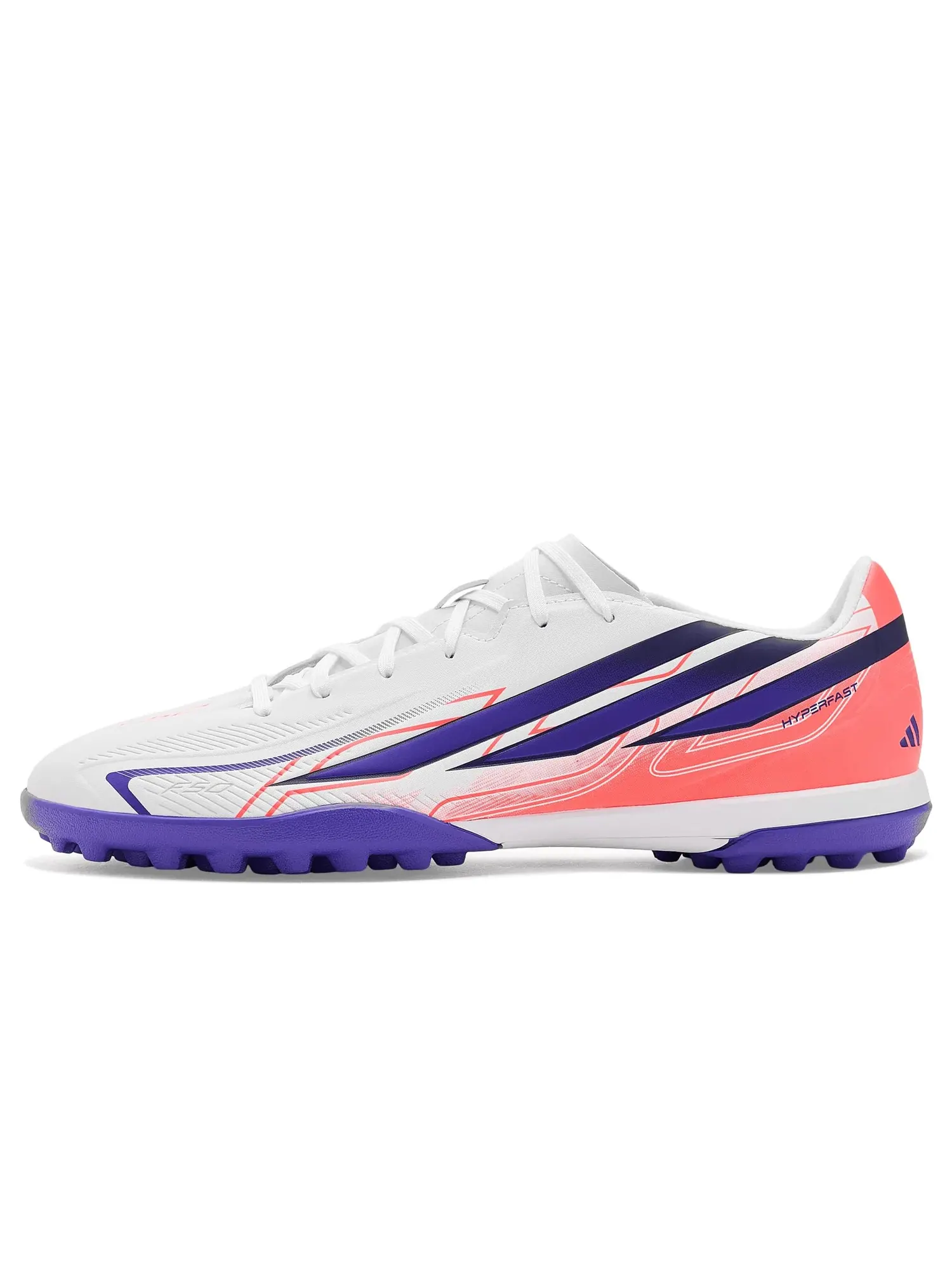 Бутсы F50 Hyperfast Club Turf Soccer Cleats Adidas — изображение 4 из 4, белый/фиолетовый