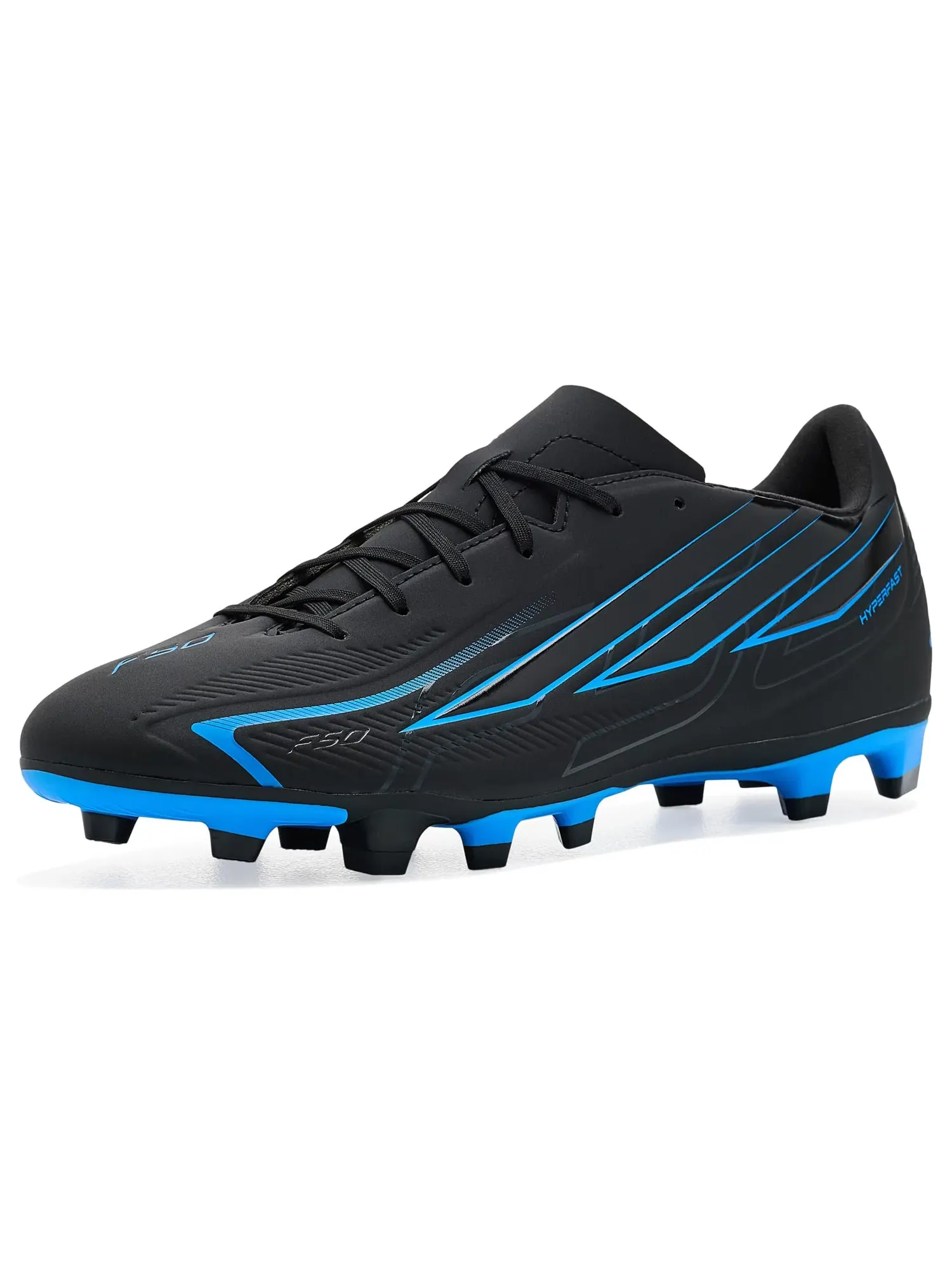 Бутсы F50 Hyperfast Club Firm Ground/Multi Ground Adidas — изображение 1 из 4, черный/черный/синий