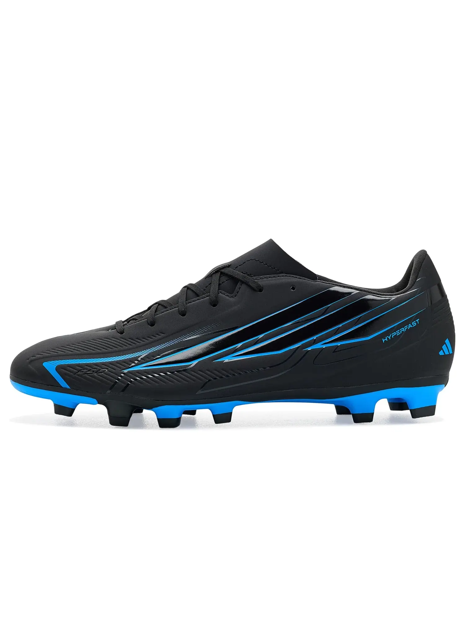 Бутсы F50 Hyperfast Club Firm Ground/Multi Ground Adidas — изображение 4 из 4, черный/черный/синий