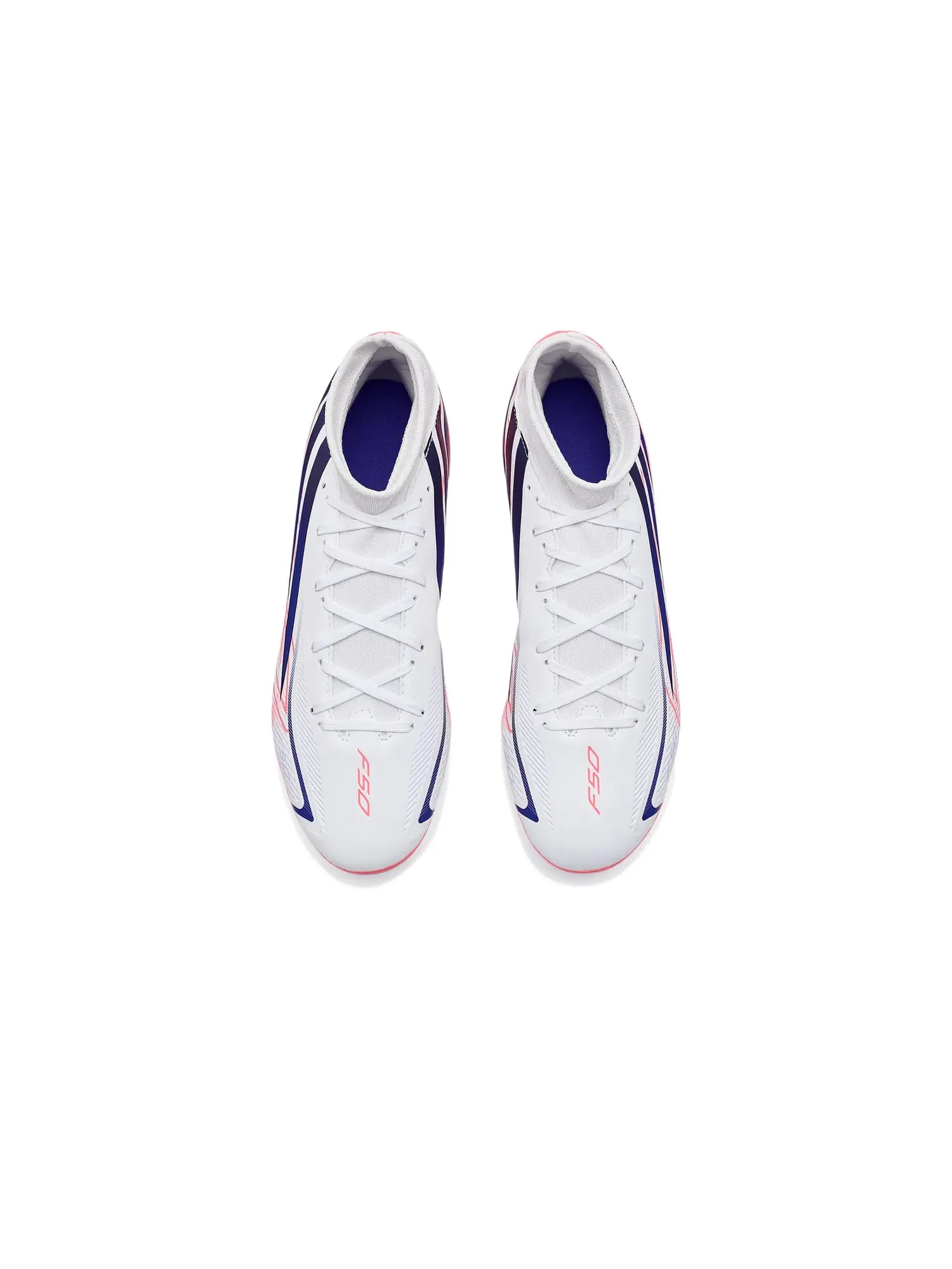 Бутсы F50 Hyperfast Club Mid Top Firm Ground/Multi Ground Adidas — изображение 2 из 4, белый/фиолетовый
