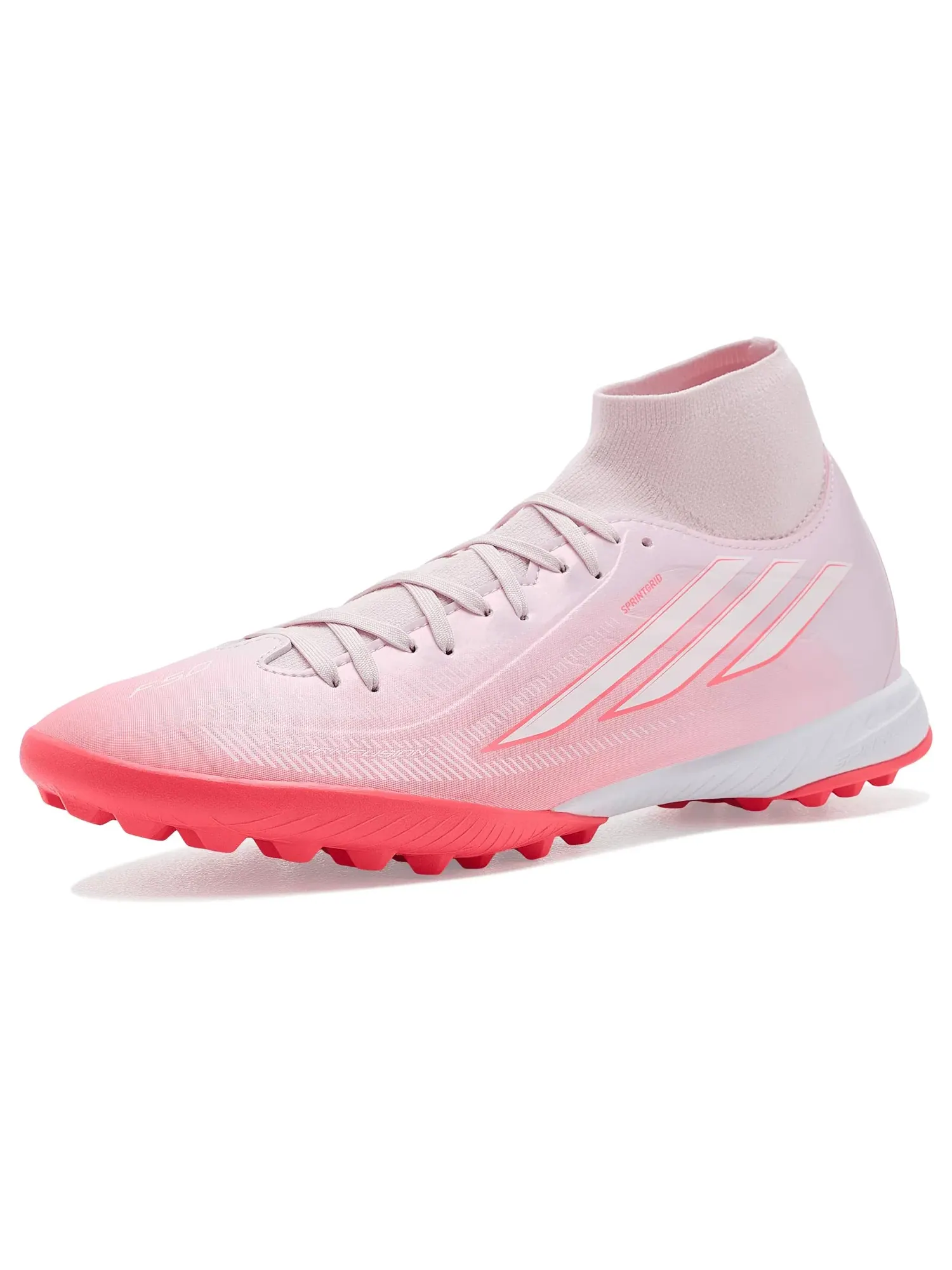Бутсы F50 Sparkfusion League Mid Top Turf Adidas — изображение 1 из 4, белый/розовый