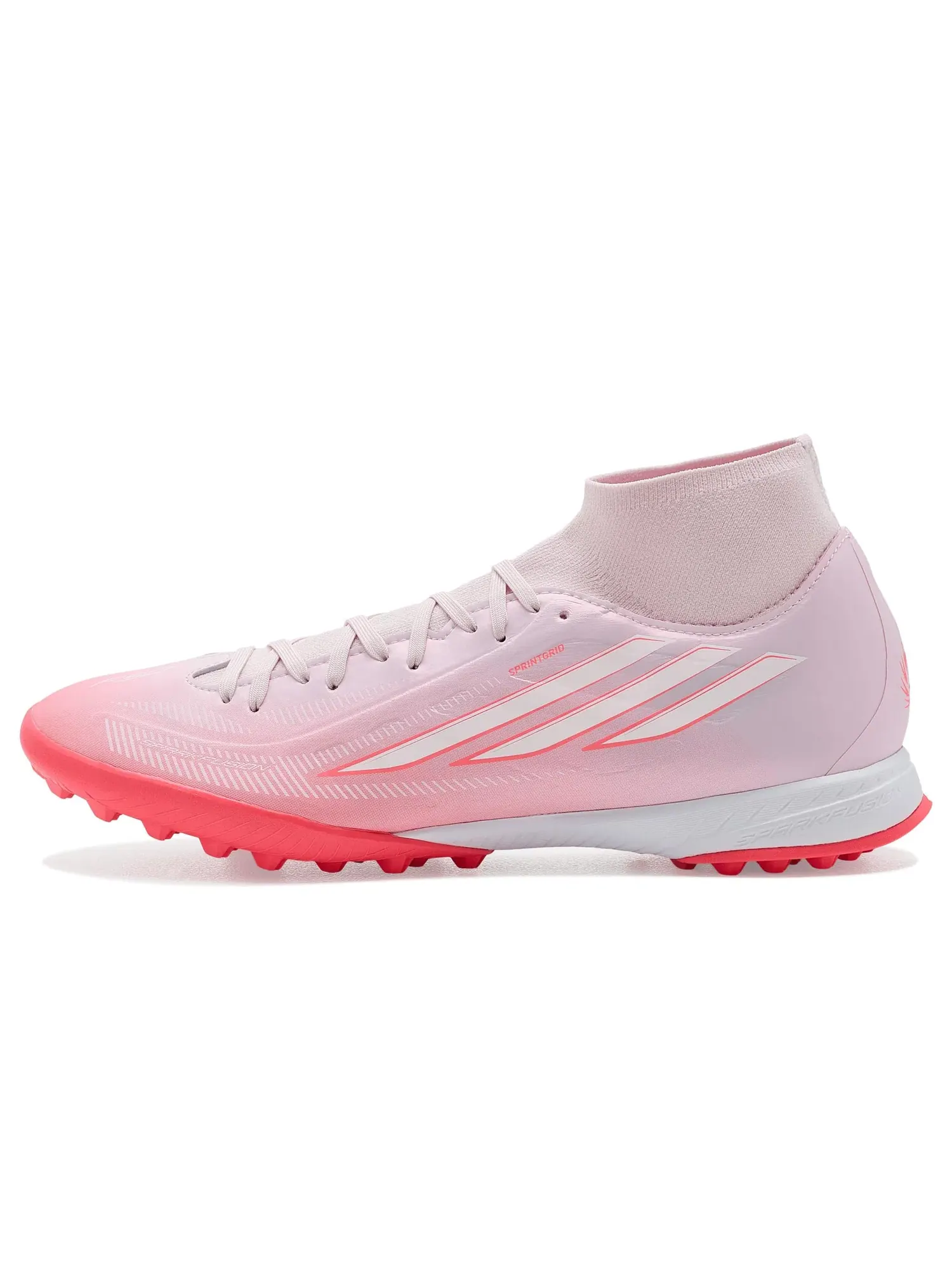 Бутсы F50 Sparkfusion League Mid Top Turf Adidas — изображение 4 из 4, белый/розовый