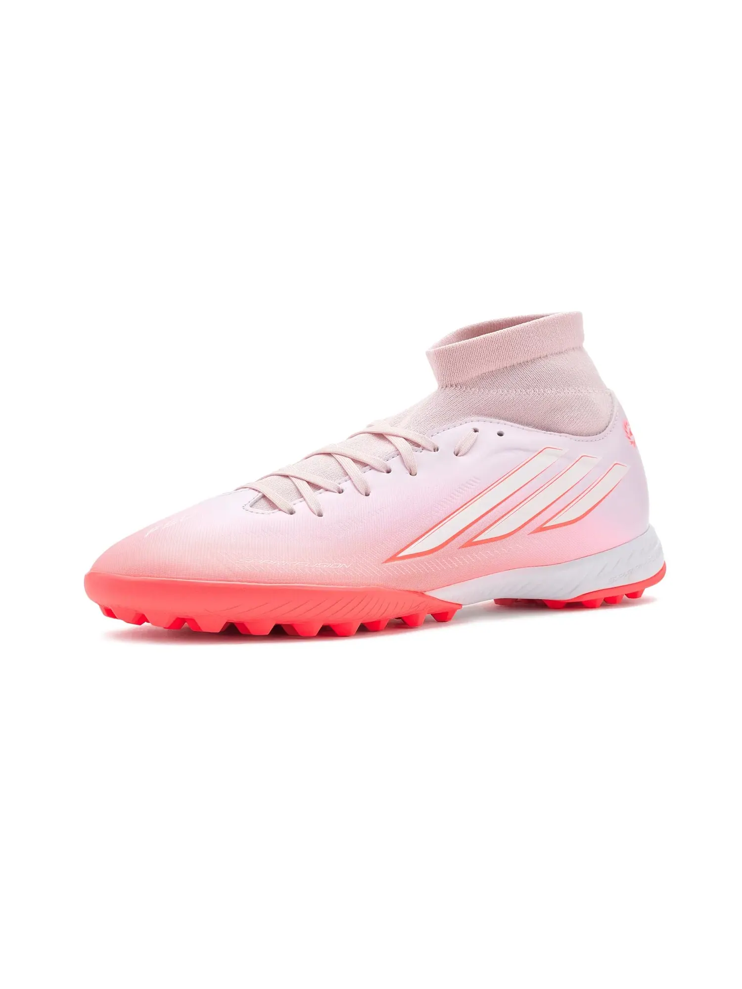 Бутсы F50 Sparkfusion Club Mid Top Turf Soccer Cleats Adidas — изображение 1 из 4, белый/розовый