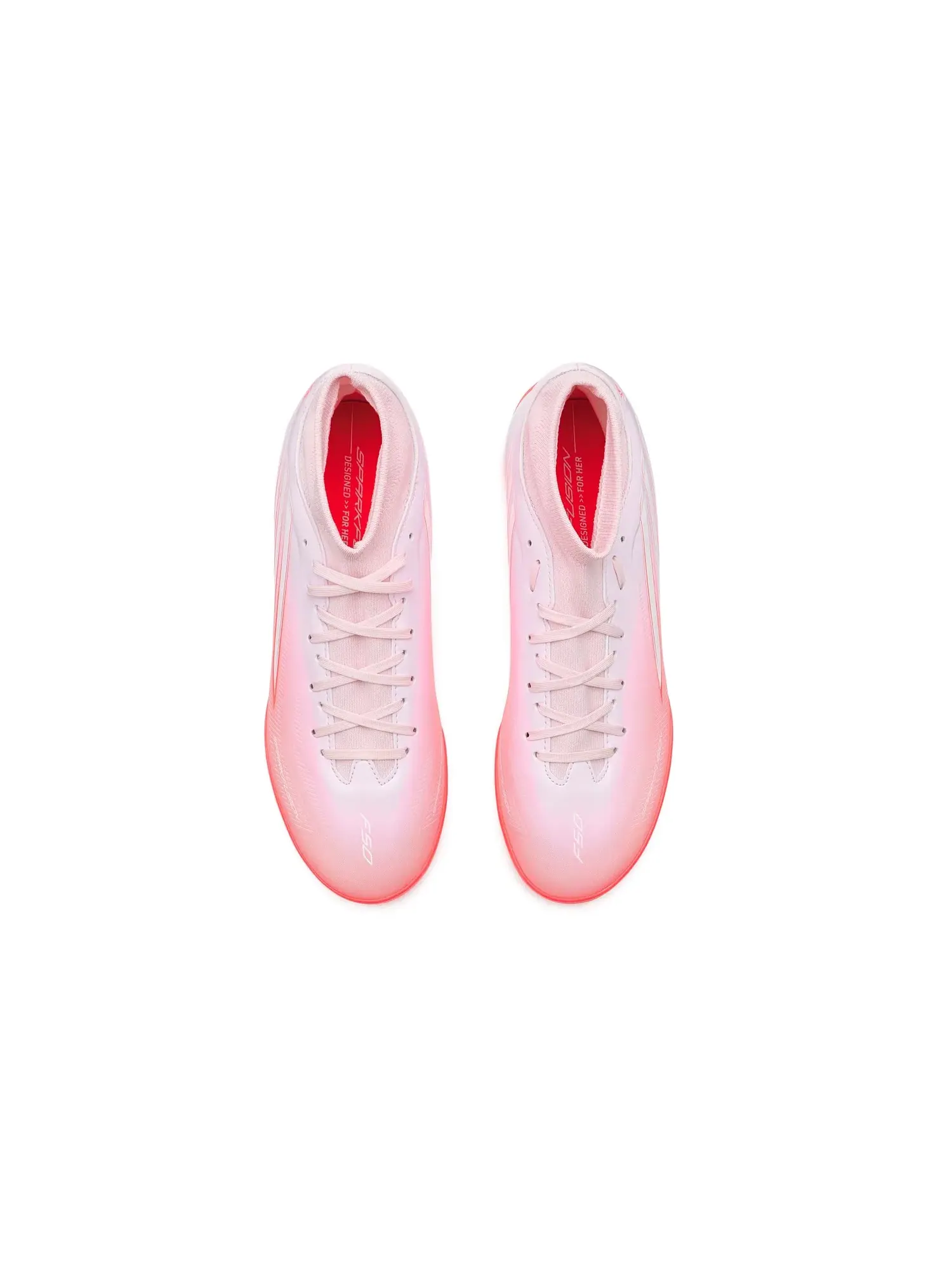 Бутсы F50 Sparkfusion Club Mid Top Turf Soccer Cleats Adidas — изображение 2 из 4, белый/розовый