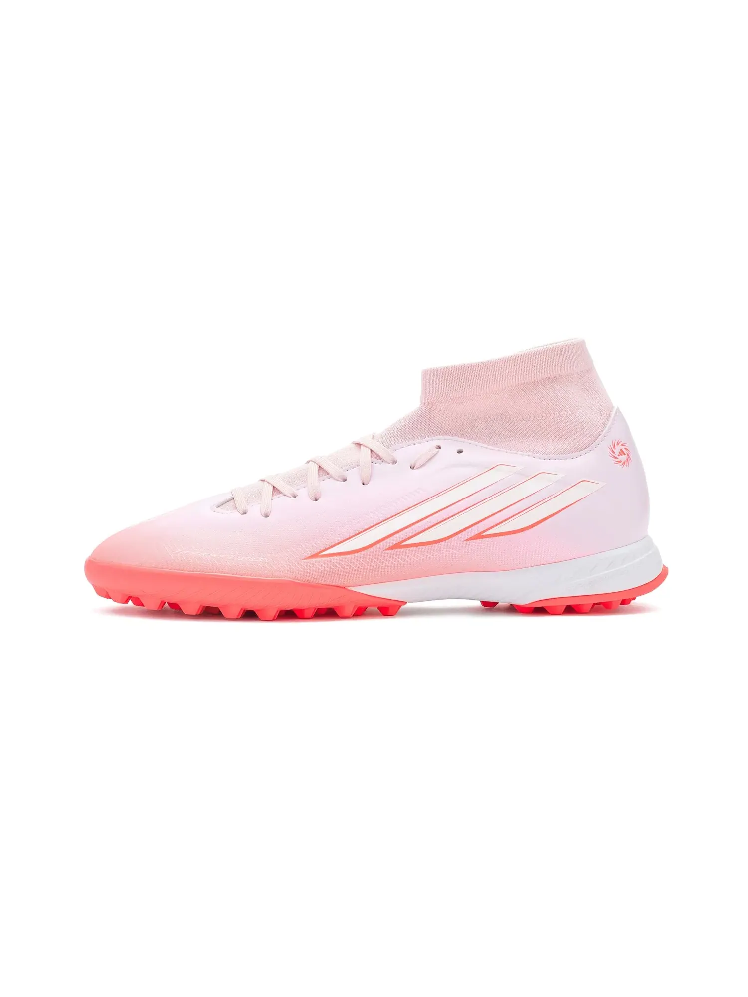 Бутсы F50 Sparkfusion Club Mid Top Turf Soccer Cleats Adidas — изображение 4 из 4, белый/розовый