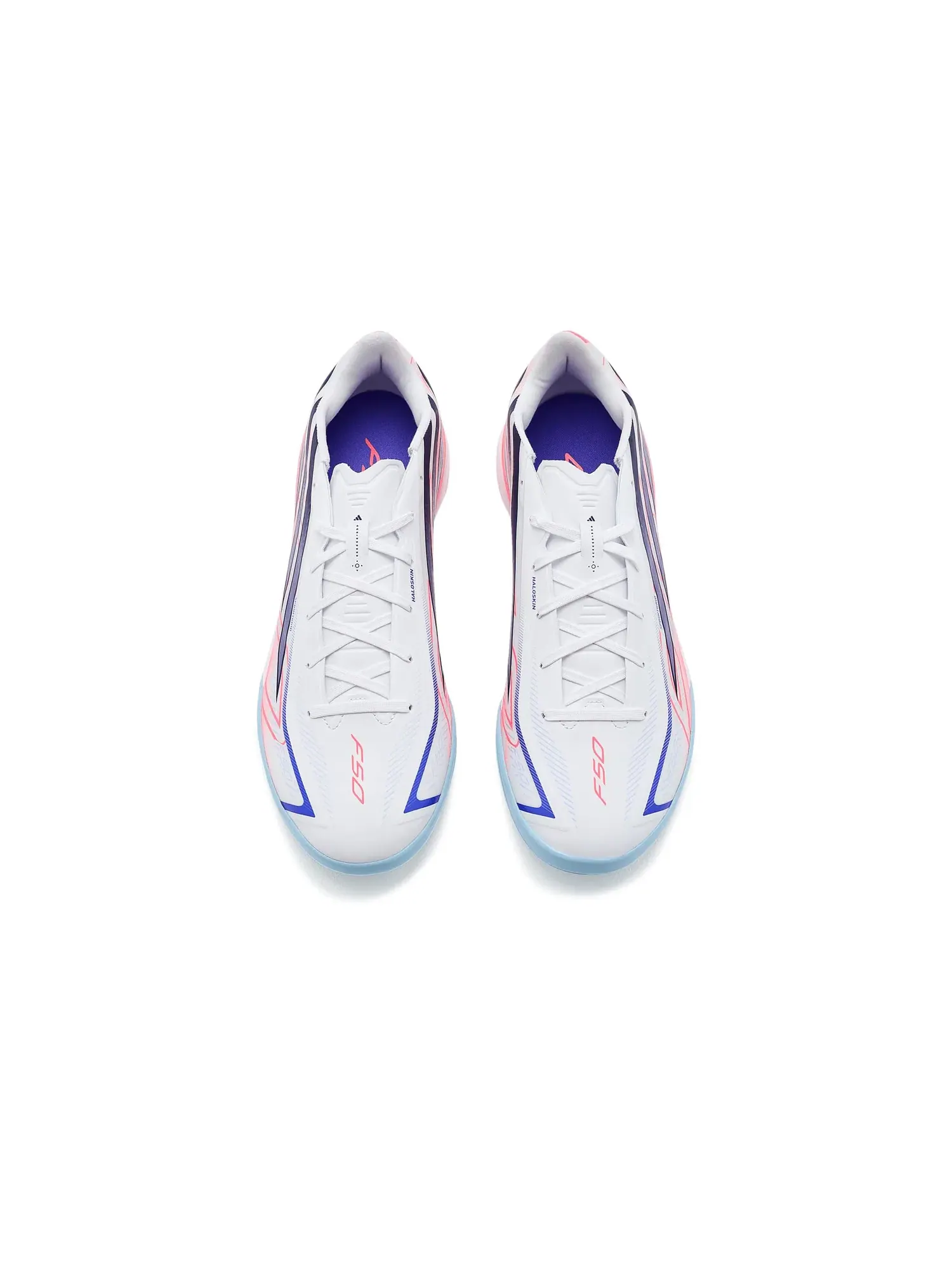 Бутсы F50 Hyperfast League Indoor Adidas — изображение 2 из 4, белый/фиолетовый