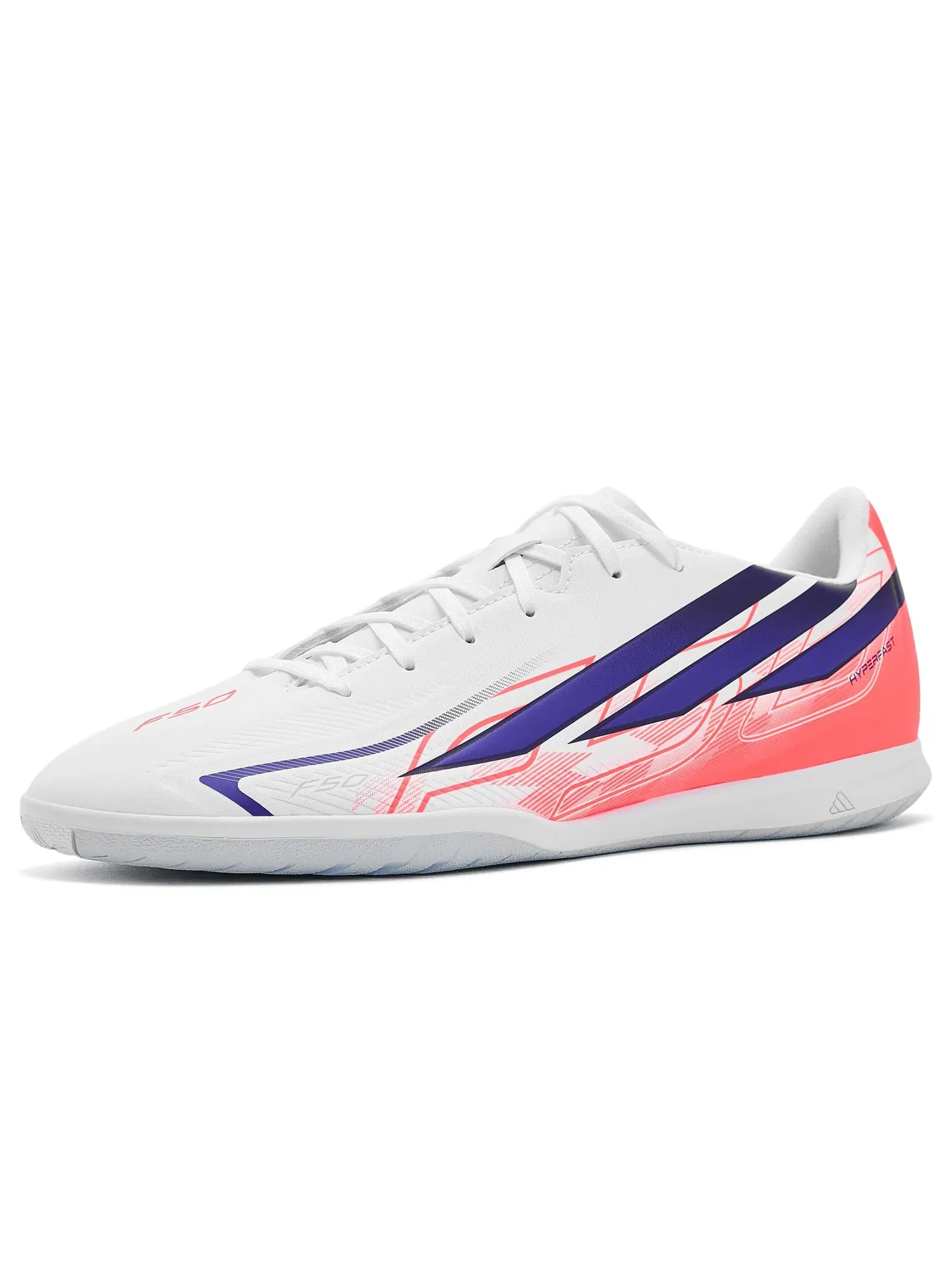 Бутсы F50 Hyperfast Club Indoor Adidas — изображение 1 из 4, белый/фиолетовый
