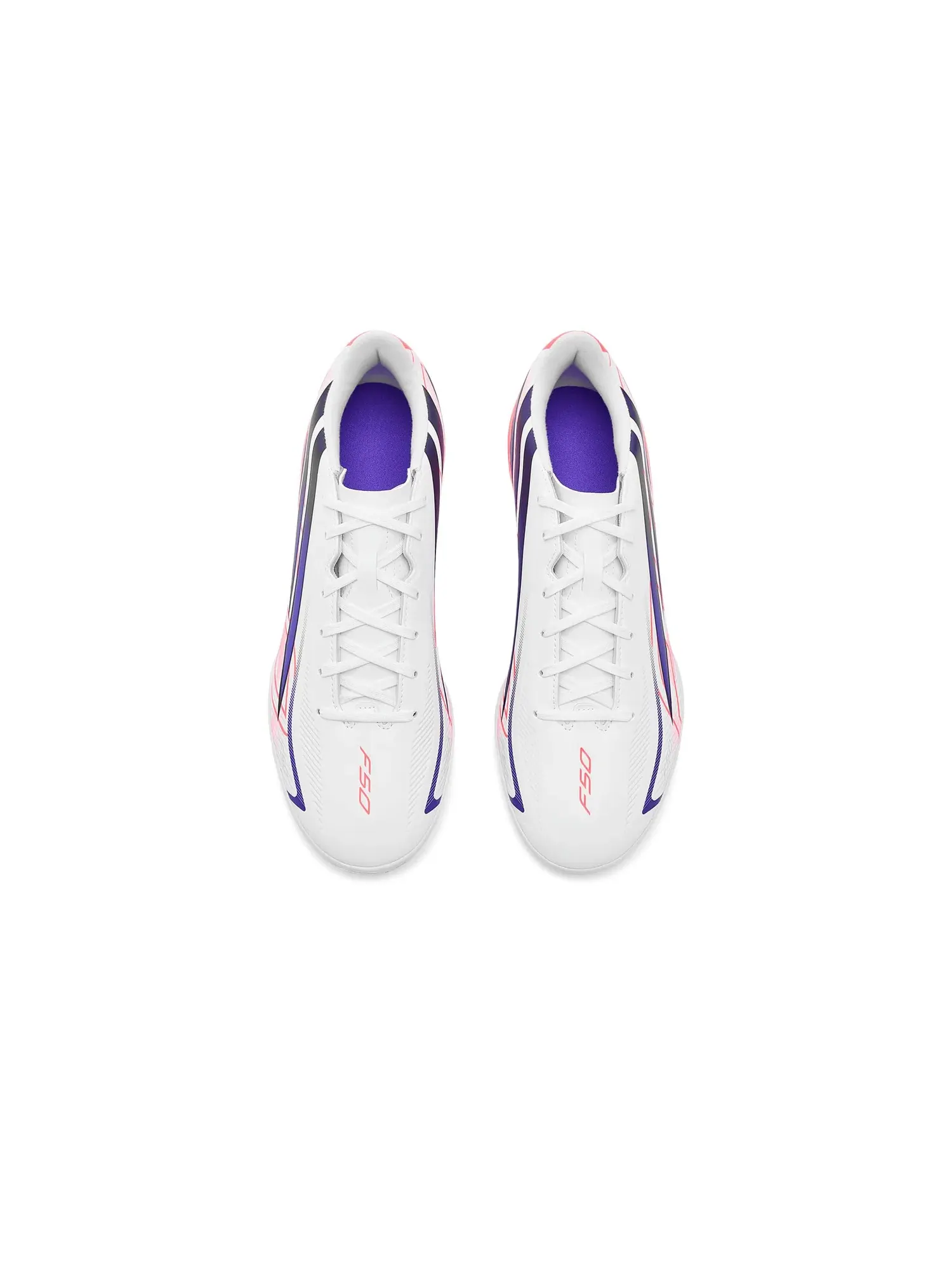 Бутсы F50 Hyperfast Club Indoor Adidas — изображение 2 из 4, белый/фиолетовый
