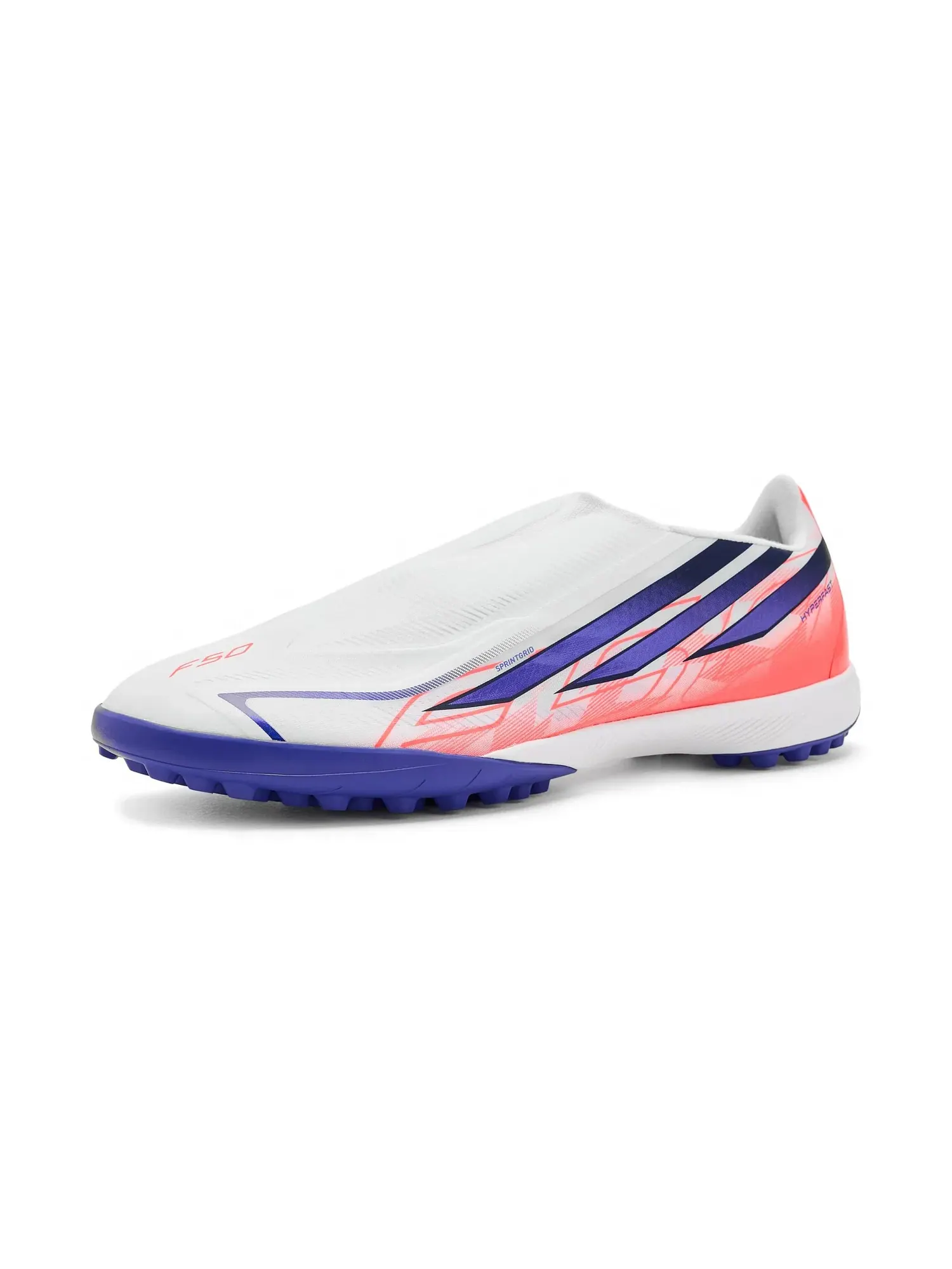 Бутсы F50 Hyperfast League Laceless Turf Adidas — изображение 1 из 4, белый/фиолетовый