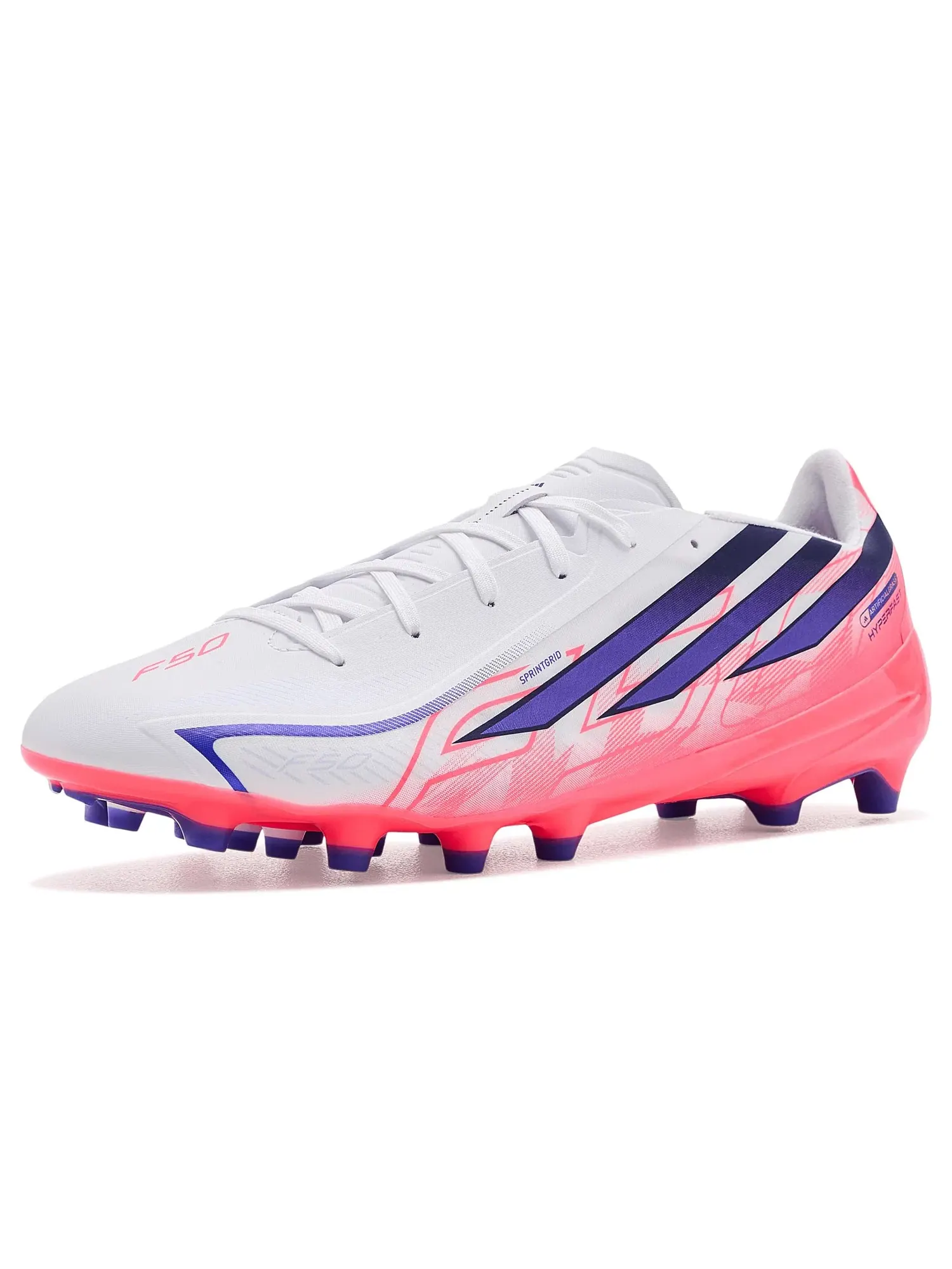 Бутсы F50 Hyperfast League Artificial Ground Adidas — изображение 1 из 4, белый/фиолетовый